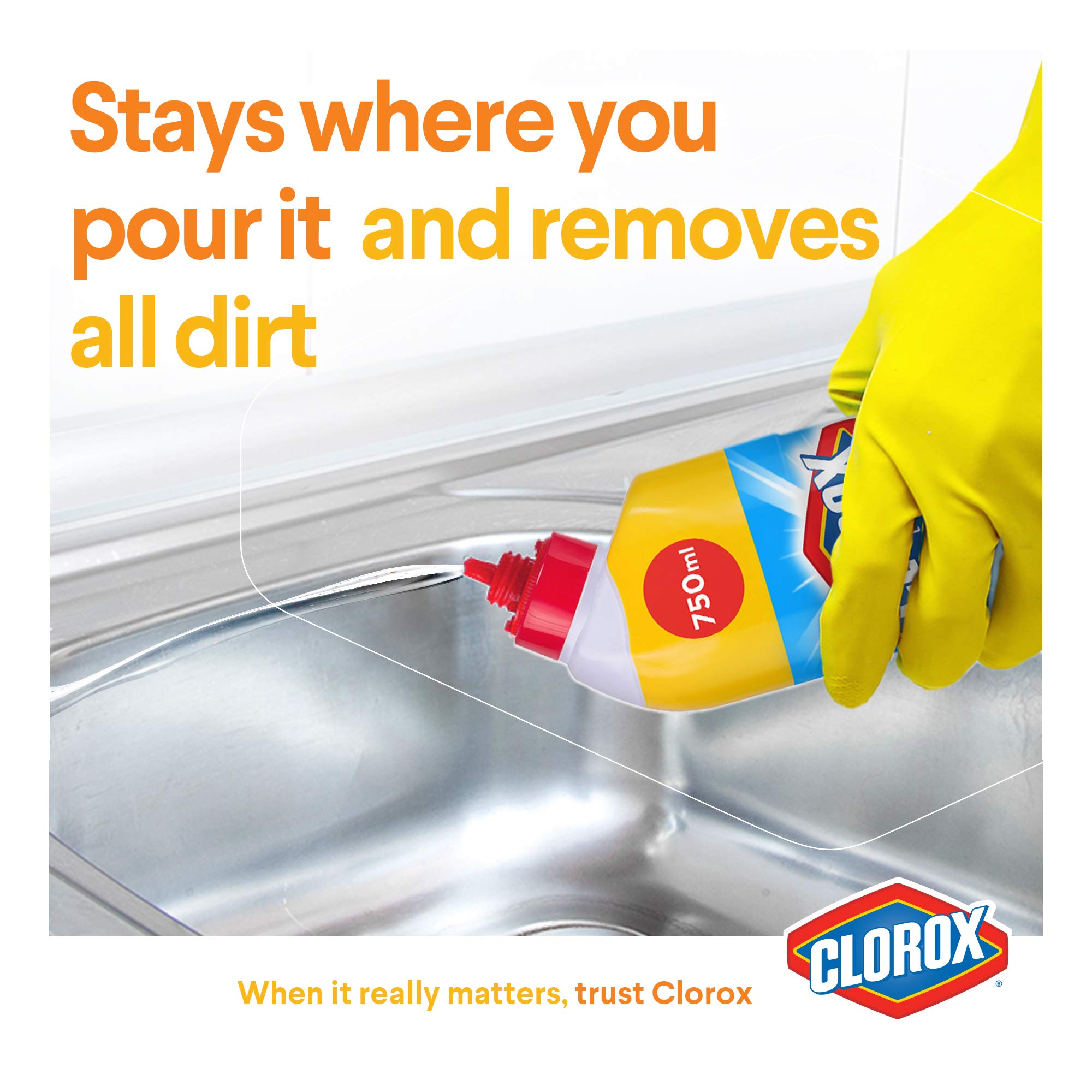 منظف مطهر جل مبيض متعدد الاغراض يقتل 99.9% من الجراثيم والفيروسات برائحة النعناع المنعشة، 750 مل