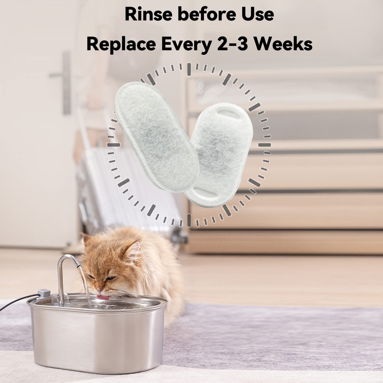 نافورة مياه اوتوماتيكية للقطط من سوفبت من ستانلس ستيل بمضخة هادئة وتصميم امن للاستخدام في غسالة الصحون، مناسبة للكثير من الحيوانات الاليفة، سعة 3.2 لتر