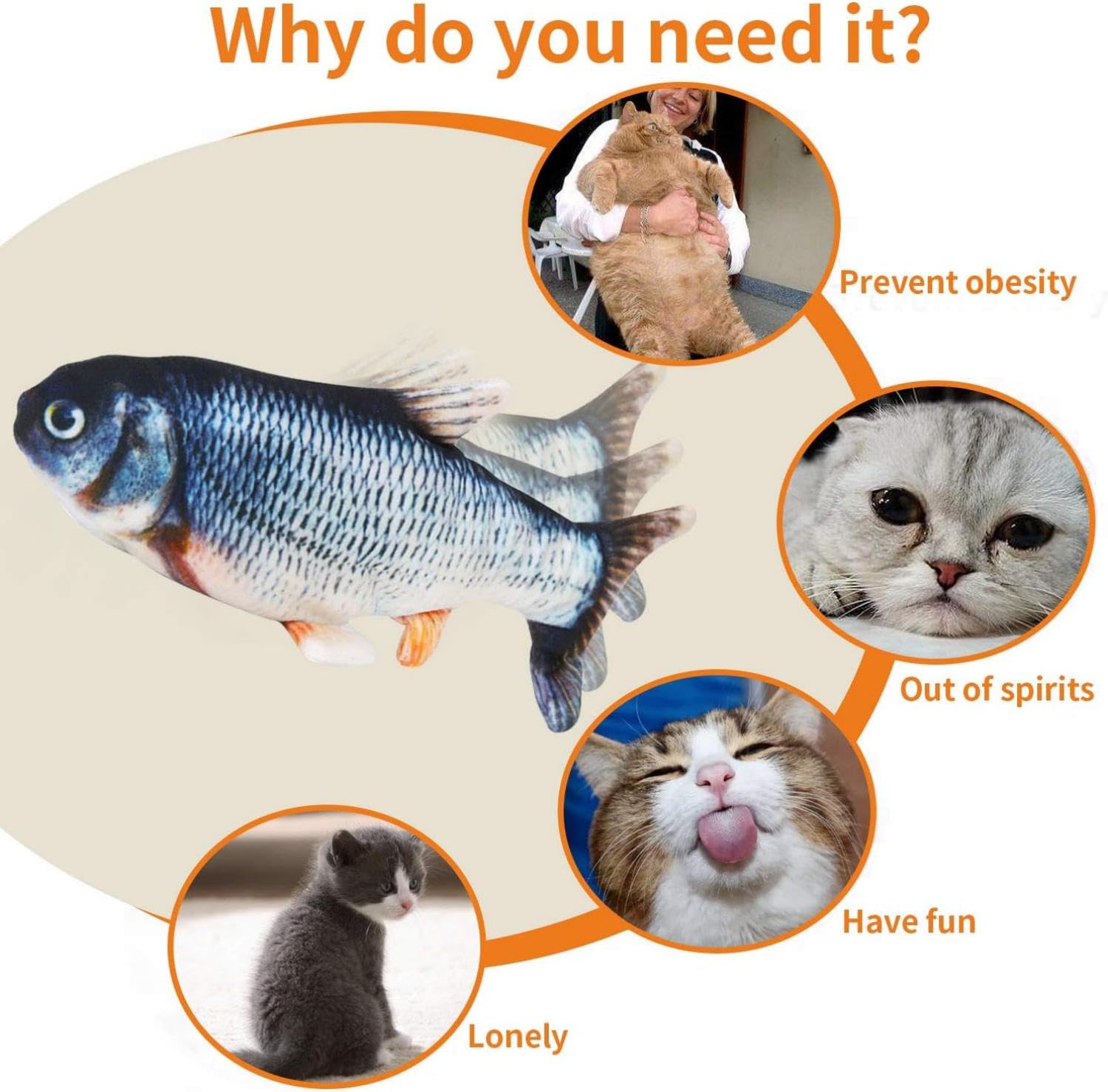 نايجان ميلوز لعبة سمكة القط الواقعية من القطيفة تحاكي الأسماك المتحركة ألعاب القط الكهربائية شحن USB ألعاب محاكاة محاكاة