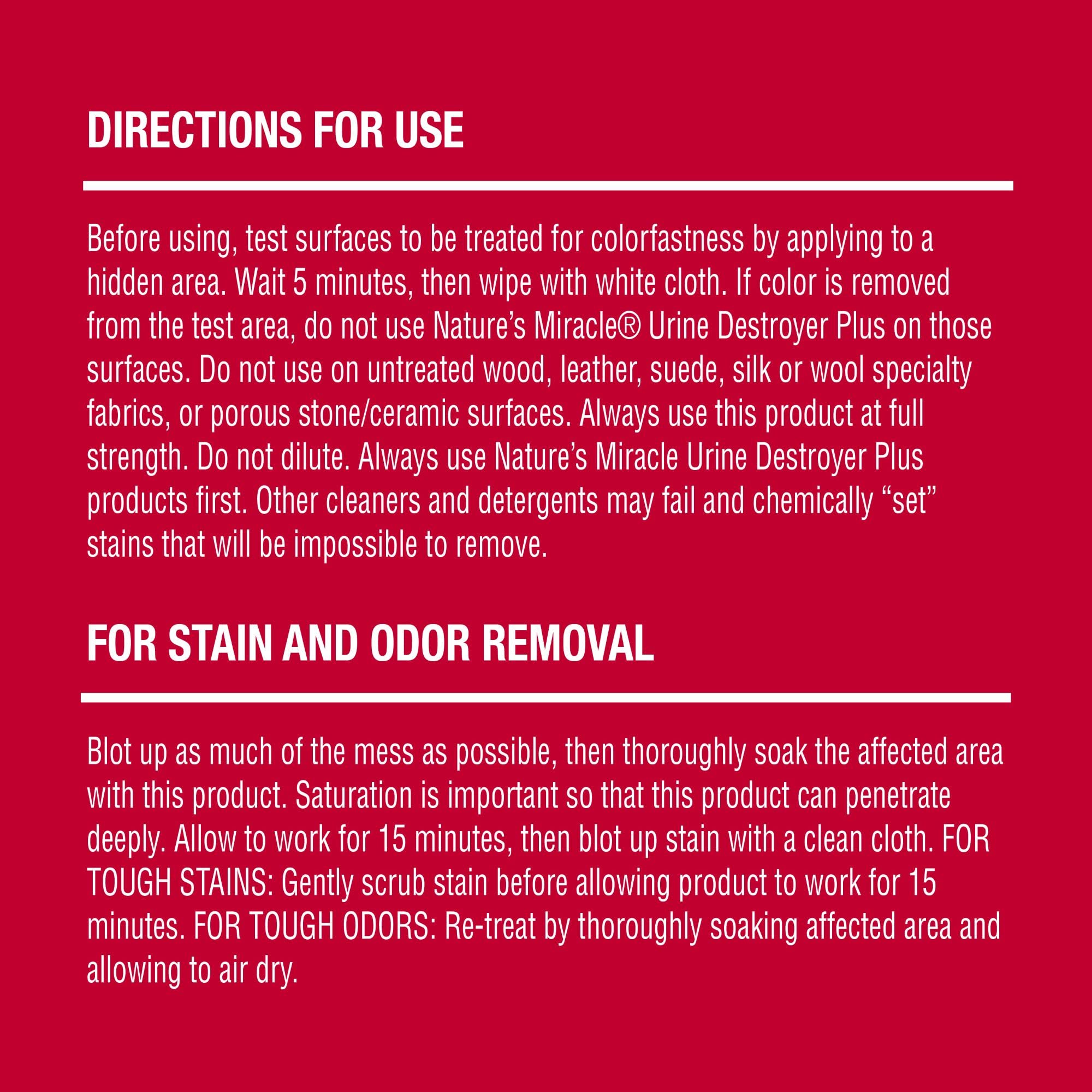 نيتشرز ميراكل يورين ديستروير بلس للقطط، تركيبة انزيمية لبقع بول القطط الشديدة، 1 جالون