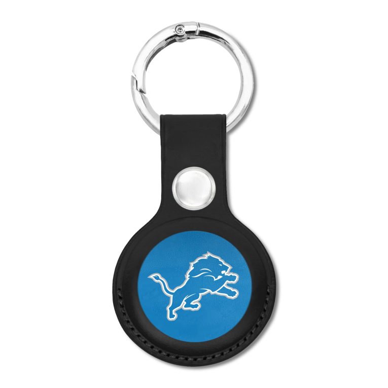 NFL Detroit Lions Keychain Apple AIR TAG Holder for Dogs & Cats, Case for Apple Airtag Tracker, GPS Dog Tracking Device Pendant Holder