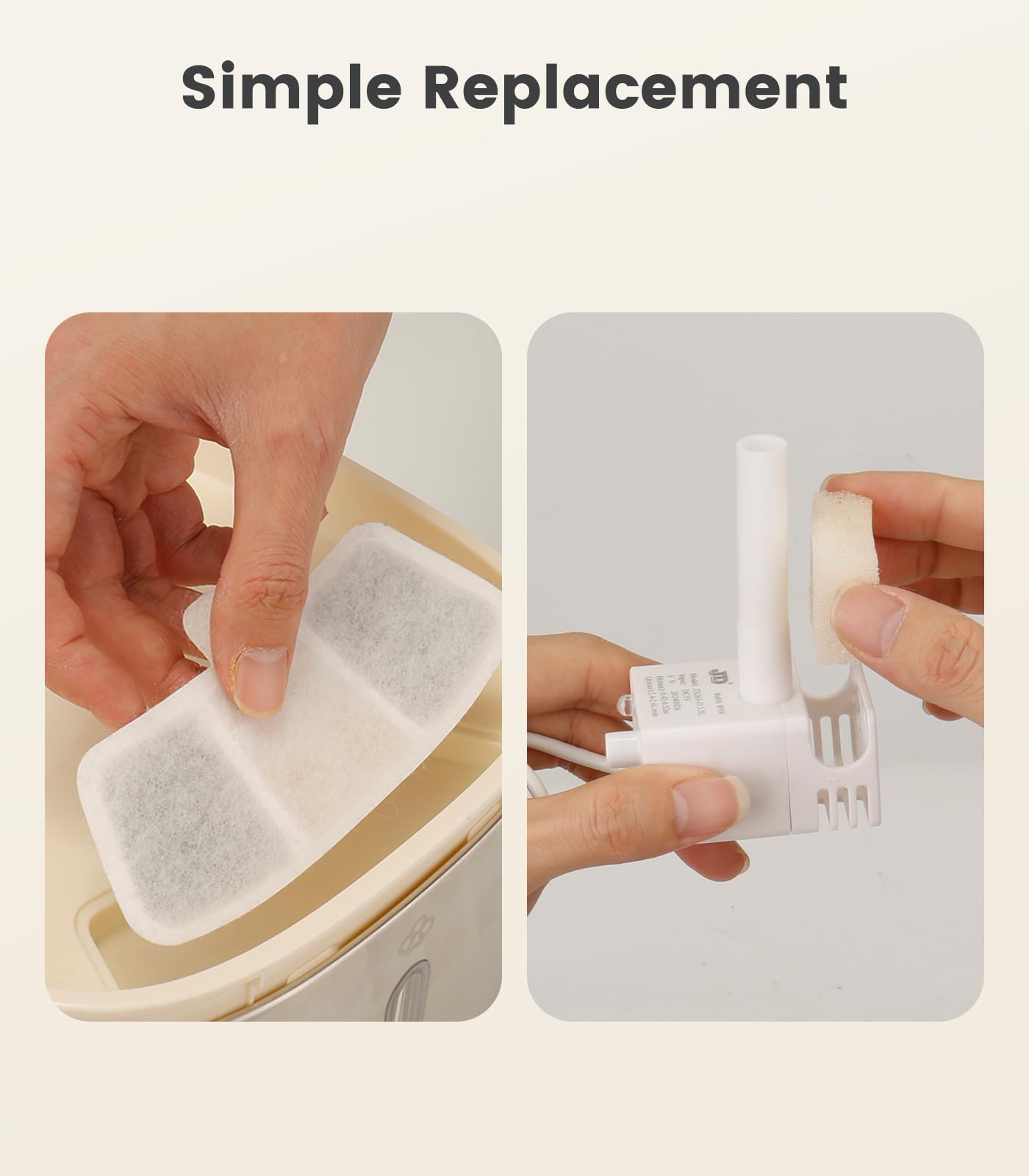 6 قطع فلاتر بديلة لموزع مياه القطط من الفولاذ المقاوم للصدأ سعة 3.5 لتر موديل PW03 والموديل PW04