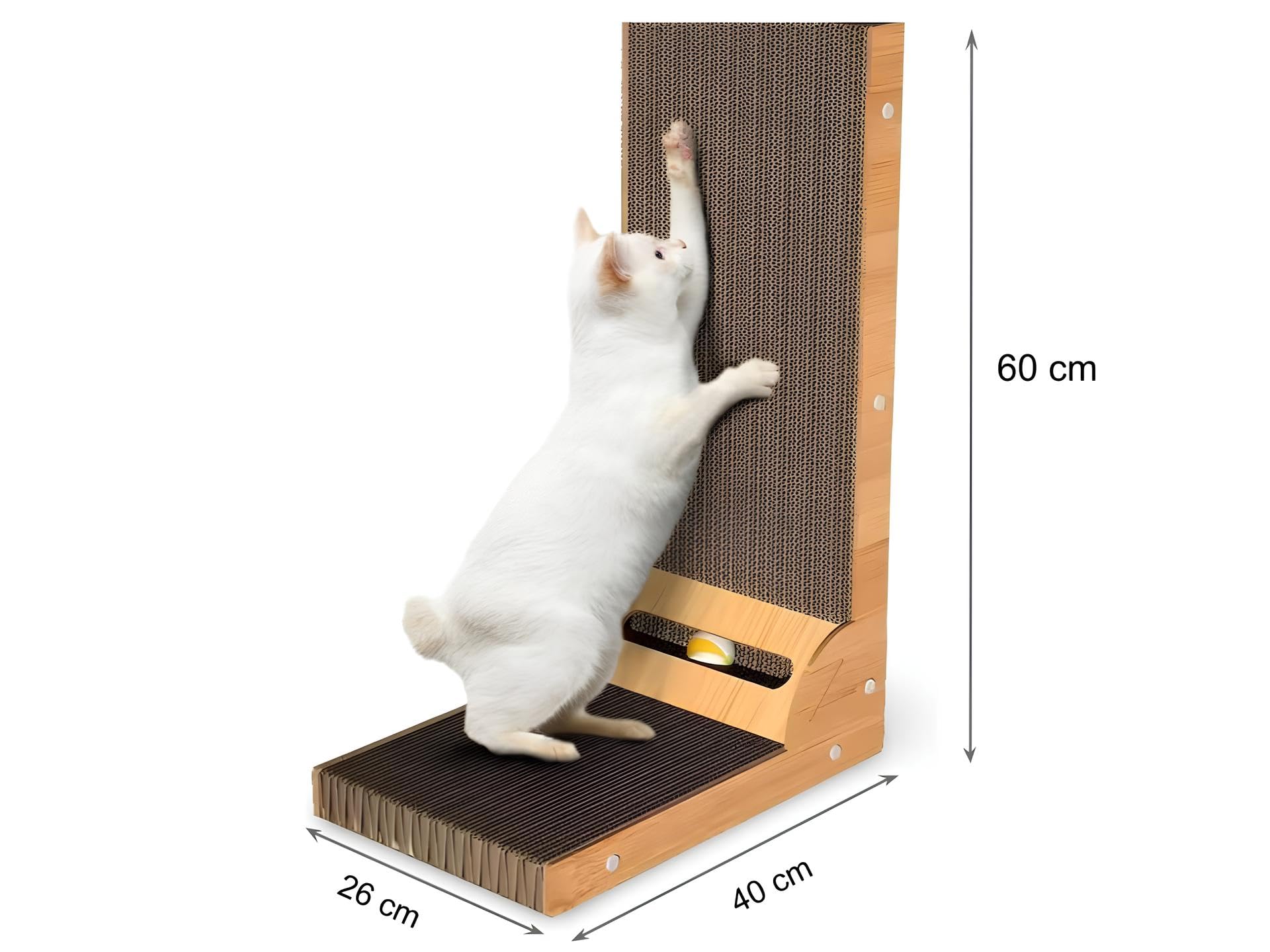 أداة خدش للقطط على شكل حرف L للقطط الداخلية | أداة خدش للقطط من الورق المقوى، مع وسادة خدش للقطط تثبت على الحائط لتحمي الأثاث، والملحقات عن القطط في الأماكن المغلقة