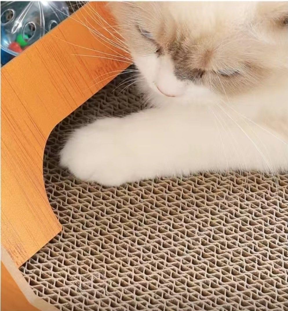 أداة خدش للقطط على شكل حرف L للقطط الداخلية | أداة خدش للقطط من الورق المقوى، مع وسادة خدش للقطط تثبت على الحائط لتحمي الأثاث، والملحقات عن القطط في الأماكن المغلقة