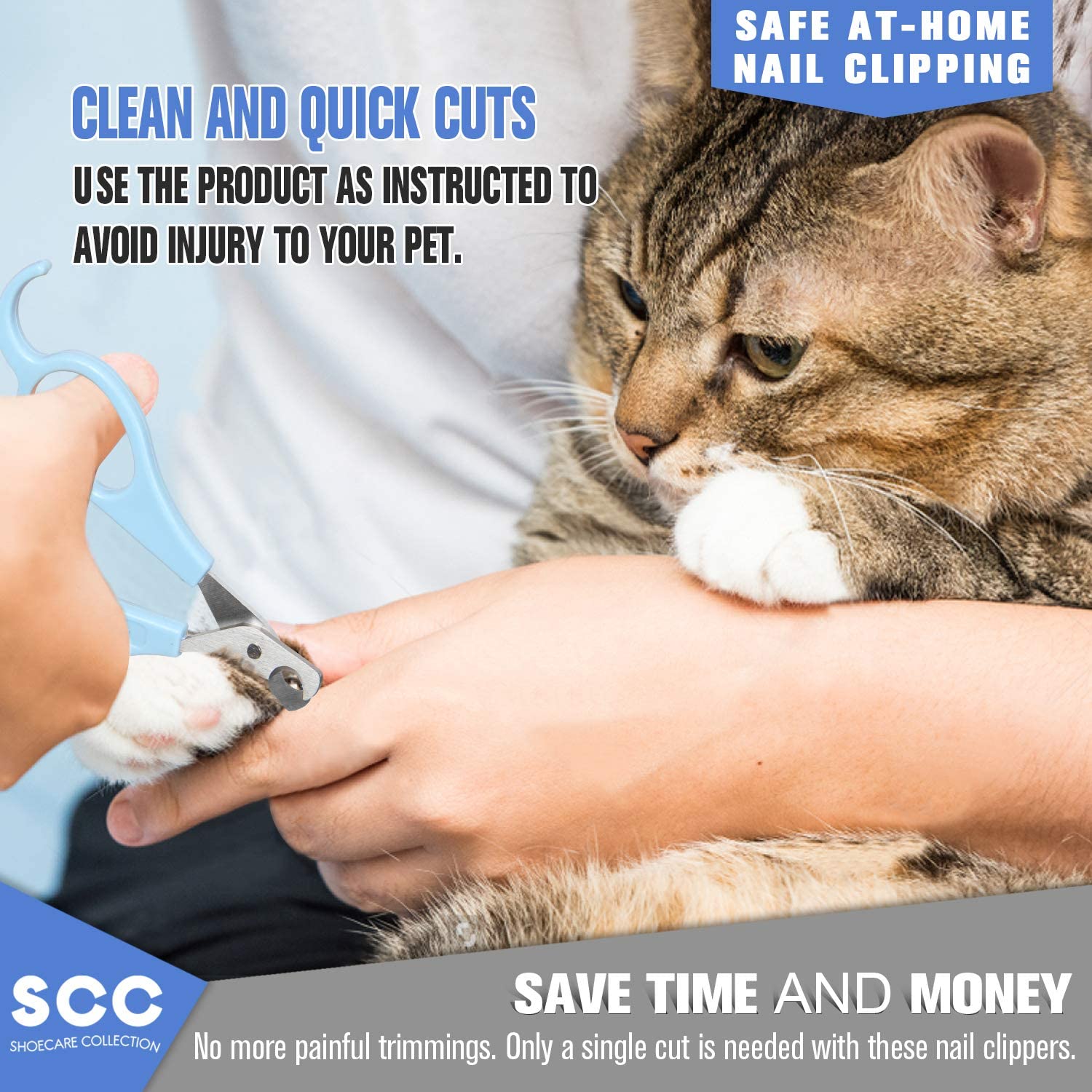 أداة قص أظافر القطط الاحترافية وتشذيب المخالب لأداة العناية المنزلية - آمنة وسهلة الاستخدام. أفضل مقص مخلب للحيوانات الأليفة للأرنب ، الجرو ، خنزير غينيا ، النمس ، الطيور ، الحيوانات الصغيرة - تصميم ل
