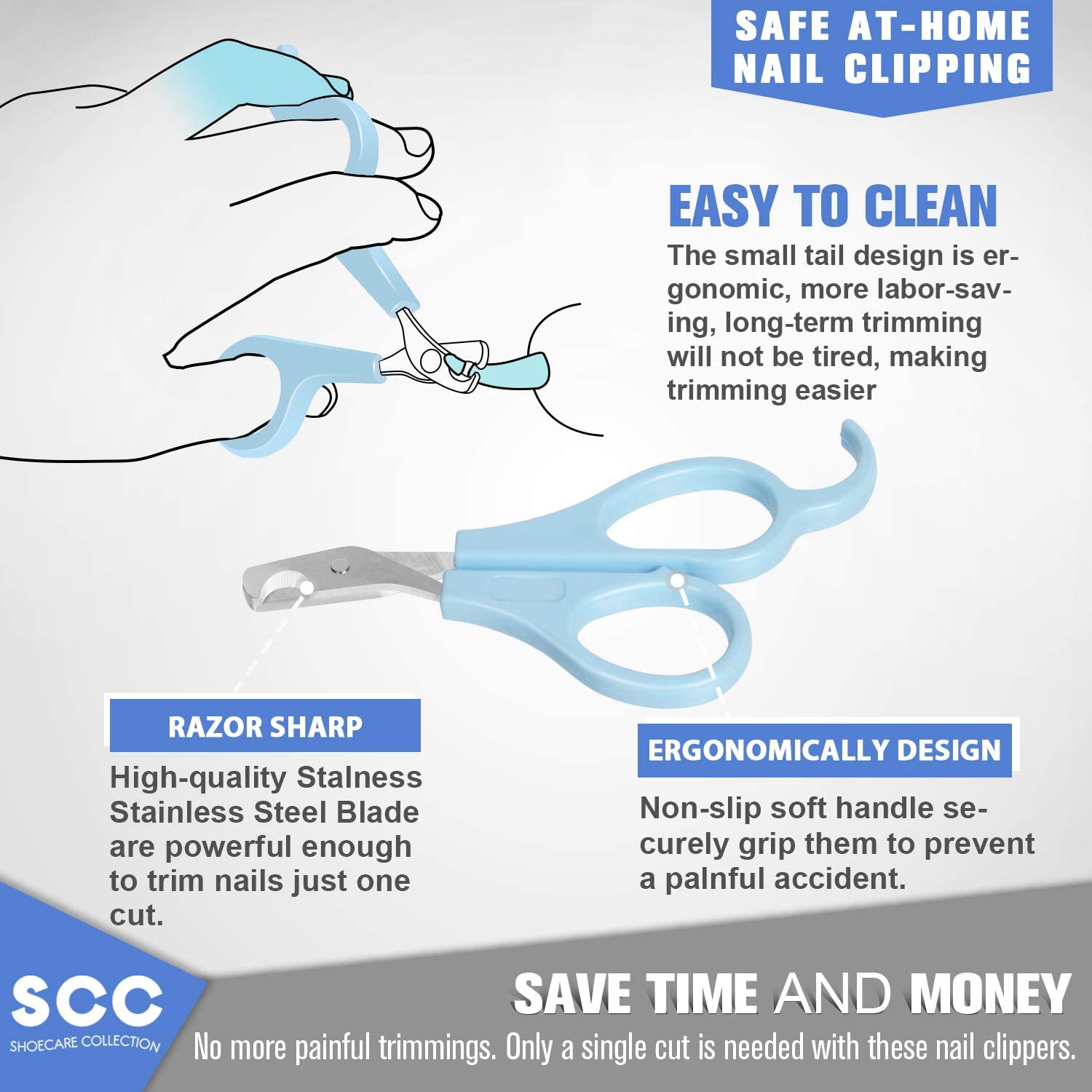 أداة قص أظافر القطط الاحترافية وتشذيب المخالب لأداة العناية المنزلية - آمنة وسهلة الاستخدام. أفضل مقص مخلب للحيوانات الأليفة للأرنب ، الجرو ، خنزير غينيا ، النمس ، الطيور ، الحيوانات الصغيرة - تصميم ل