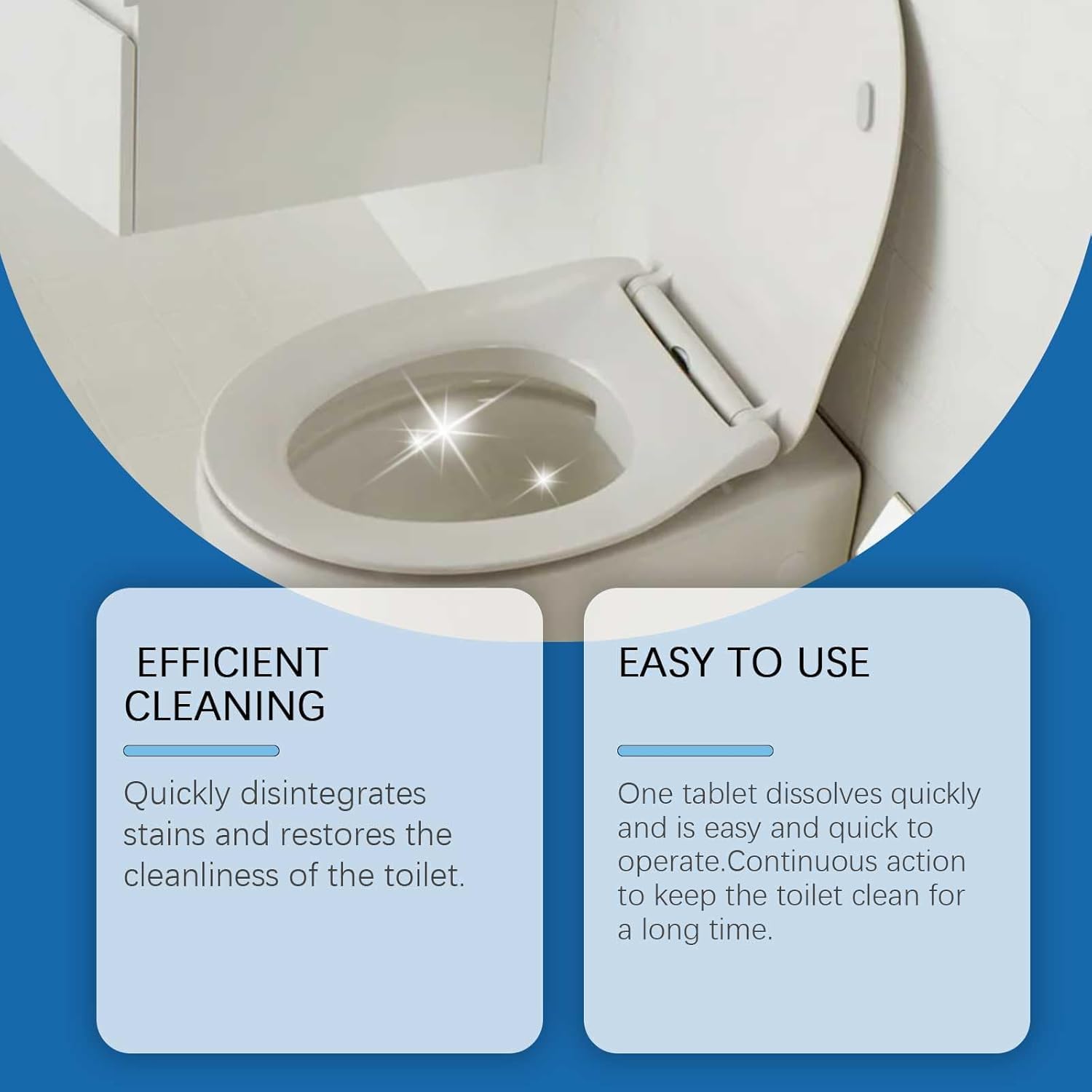 اقراص تنظيف المرحاض شديدة التحمل من يلا جوي، 12 قطعة - تنظيف عميق للرواسب الكلسية، مزيل بقع البول والصدا، وعاء مرحاض بدون كشط ومزيل للروائح، لتنظيف المنزل