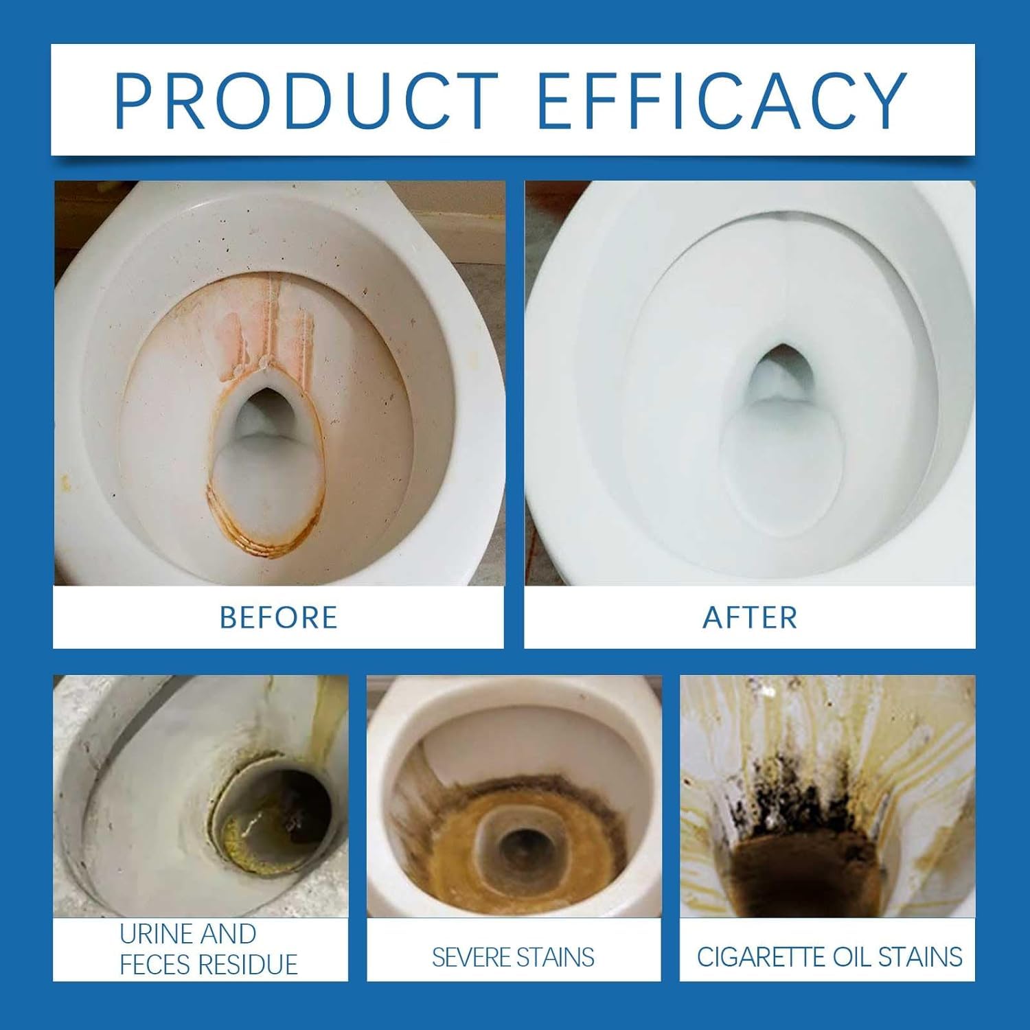 اقراص تنظيف المرحاض شديدة التحمل من يلا جوي، 12 قطعة - تنظيف عميق للرواسب الكلسية، مزيل بقع البول والصدا، وعاء مرحاض بدون كشط ومزيل للروائح، لتنظيف المنزل