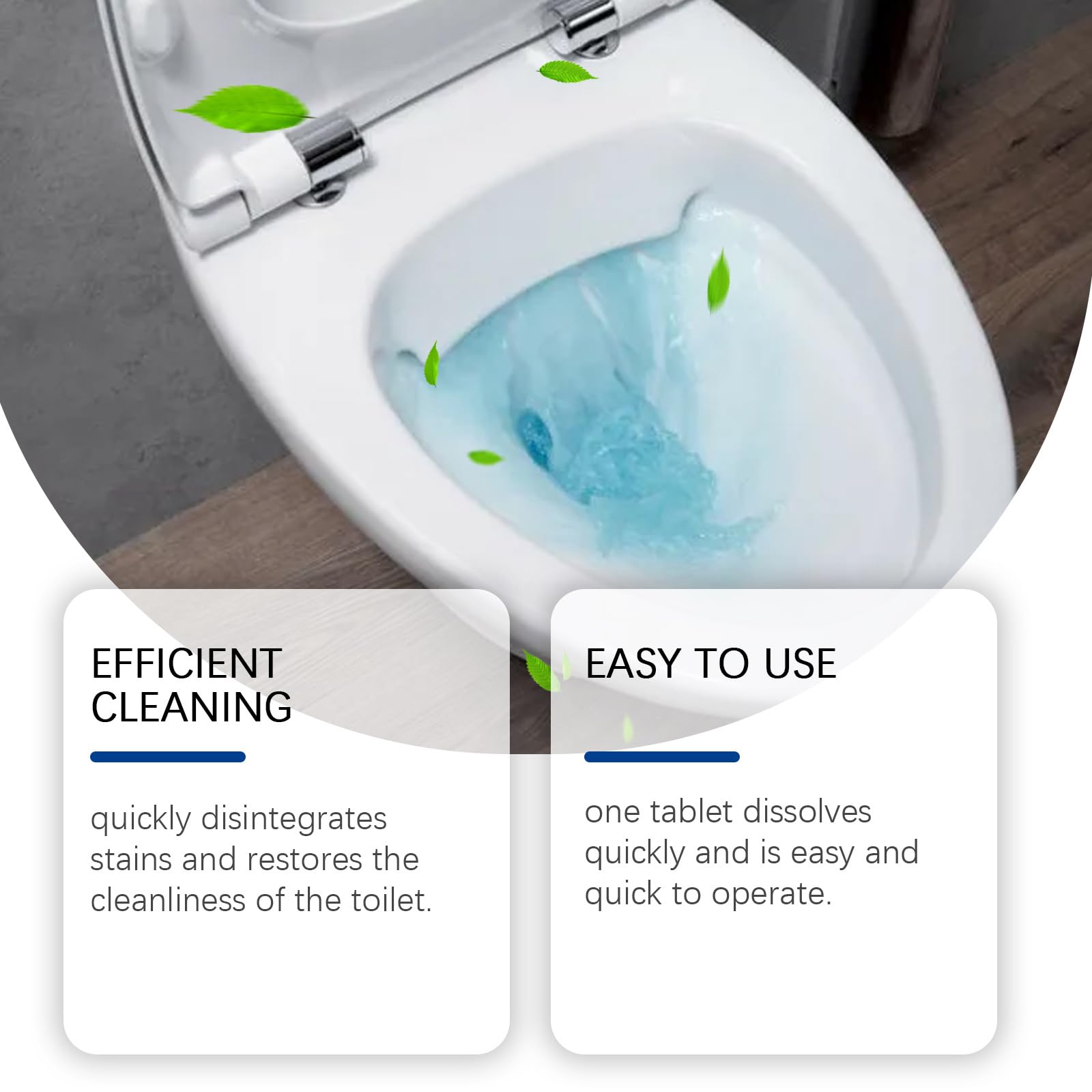 اقراص تنظيف المرحاض شديدة التحمل من يلا جوي، 12 قطعة - تنظيف عميق للرواسب الكلسية، مزيل بقع البول والصدا، وعاء مرحاض بدون كشط ومزيل للروائح، لتنظيف المنزل