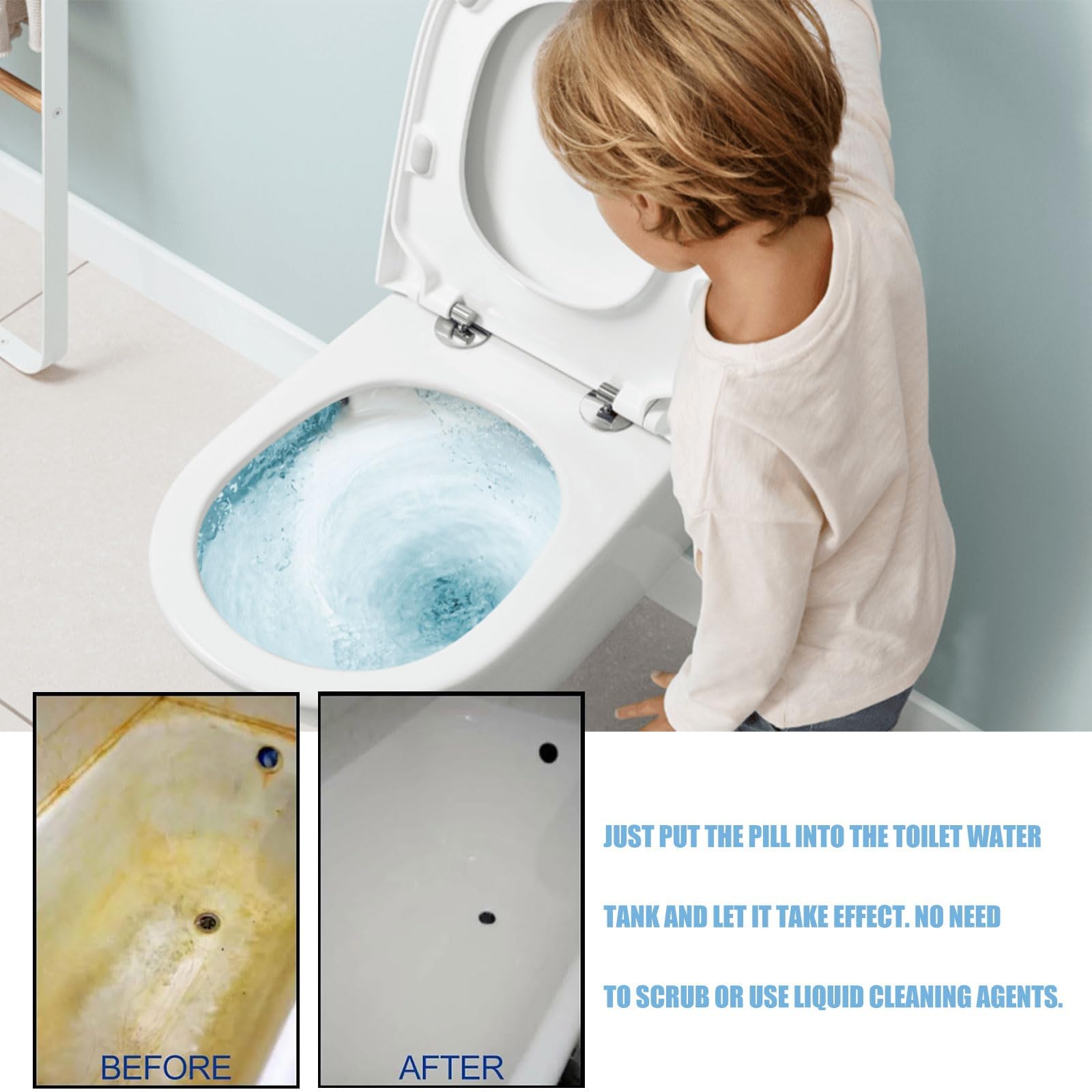 اقراص تنظيف المرحاض من 12 قطعة | مزيل الرواسب الكلسية شديد التحمل | ينظف بعمق البقع والروائح | مزيل ترسبات وعاء المرحاض بدون كشط | مقياس البول ومزيل الصدأ لخزان المرحاض