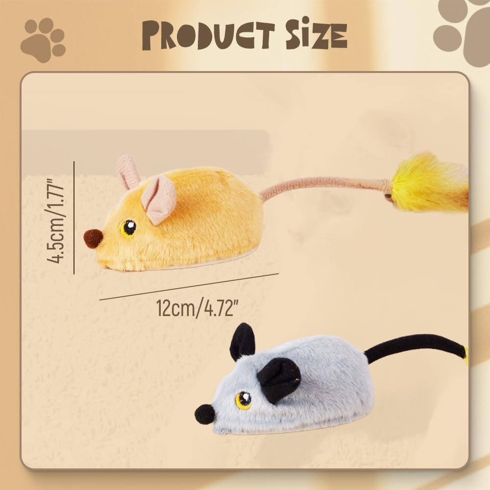 العاب تفاعلية للقطط من بيجثري، لعبة فأر للقطط بجهاز تحكم عن بعد مع ذيل ريش، لعبة فأر متدفقة محاكاة، لعبة قطط اوتوماتيكية للقطط الصغيرة والكلاب للتمرين الداخلي والخارجي، هدية لقطتك