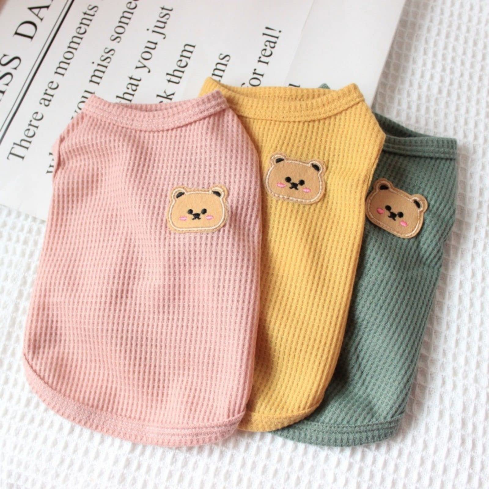 تي شيرت صيفي خفيف الوزن من القطن للحيوانات الأليفة من بيكوياي، تي شيرت ناعم وجيد التهوية وقابل للتمدد للقطط والكلاب، سترة بدون أكمام لملابس الكلاب المتوسطة والصغيرة