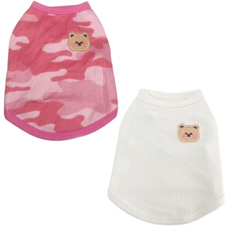 تي شيرت صيفي خفيف الوزن من القطن للحيوانات الأليفة من بيكوياي، تي شيرت ناعم وجيد التهوية وقابل للتمدد للقطط والكلاب، سترة بدون أكمام لملابس الكلاب المتوسطة والصغيرة