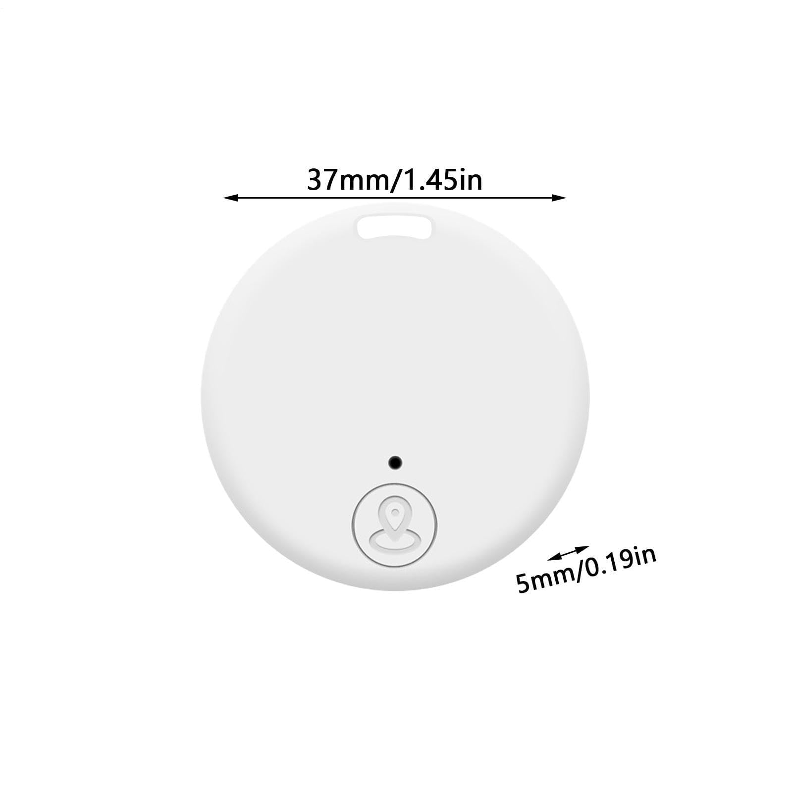 جهاز بلوتوث دائري مضاد للضياع، جهاز لاسلكي محمول مضاد للضياع للحيوانات الاليفة، تذكير ثنائي الاتجاه، لتحديد موقع التتبع المحمول، للعثور على كلبك والقطط، محفظة المفاتيح (اسود)