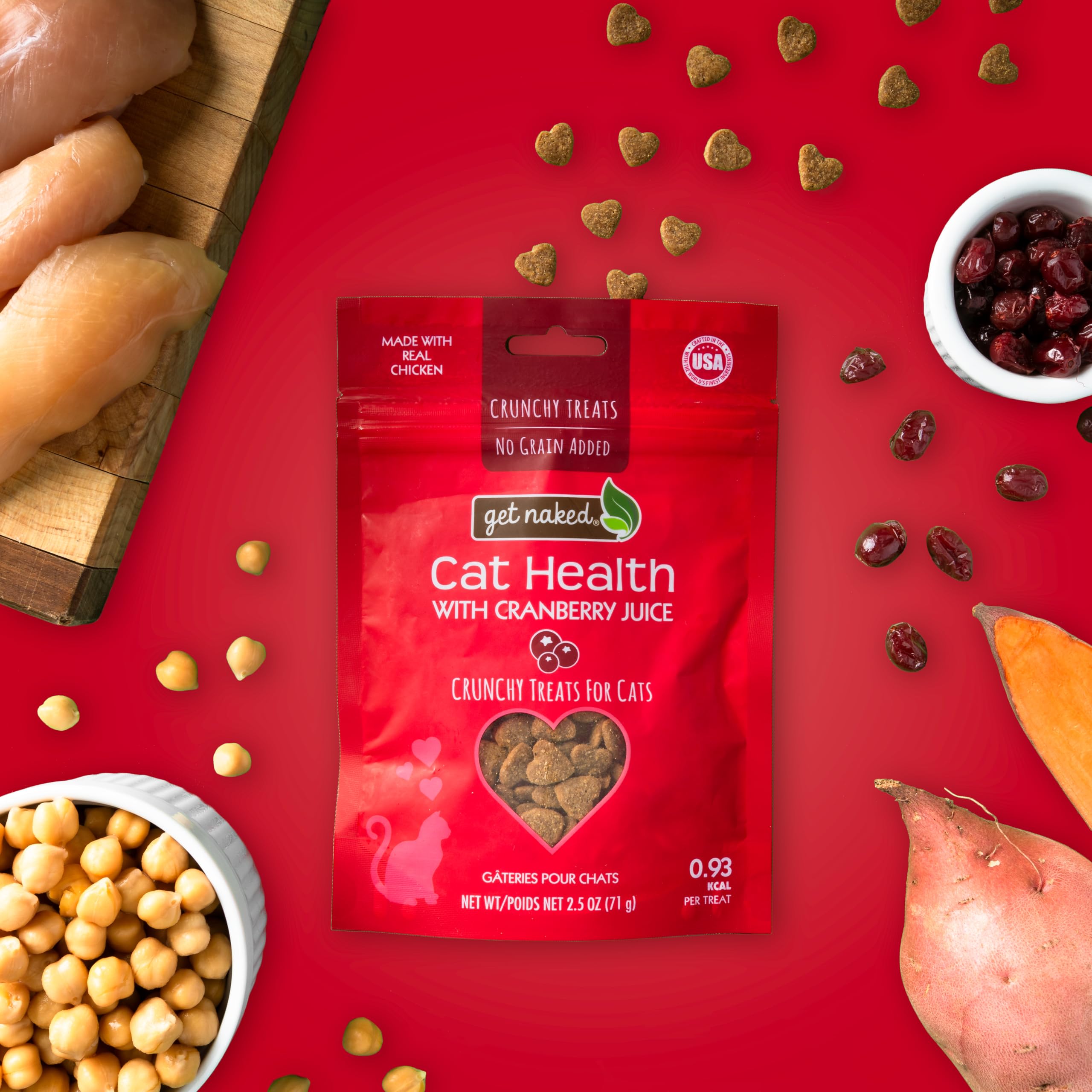 حلوى مقرمشة للصحة البولية للقطط والتوت البري من جيت نيكد (كيس واحد)، 2.5 اونصة