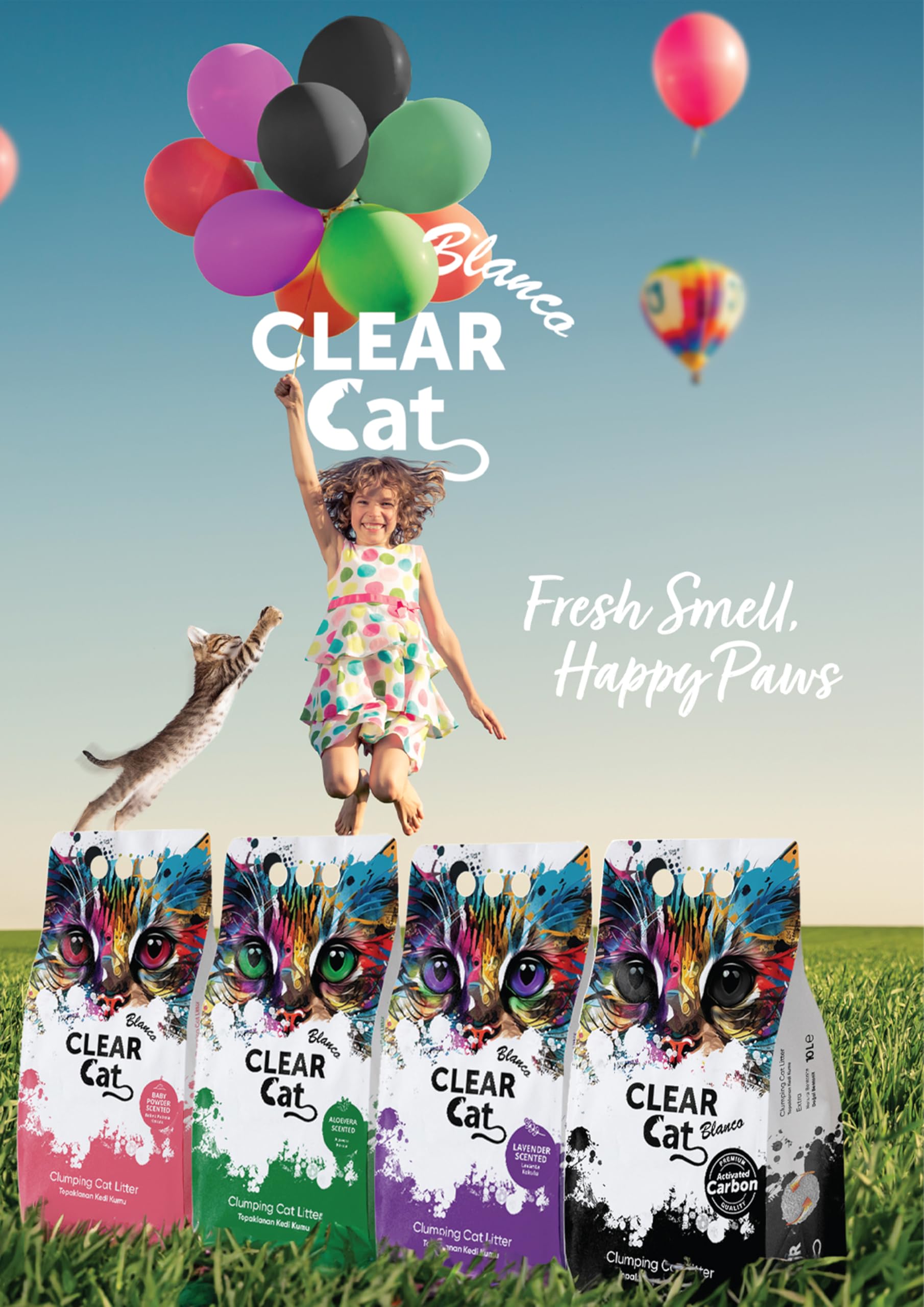 رمل فضلات القطط بلانكو برائحة اللافندر من كلير كات، 20 ل