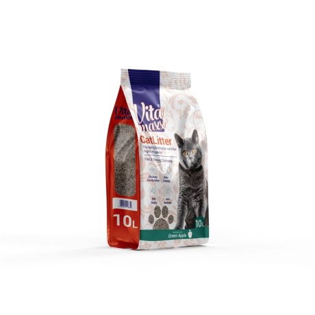 رملة فضلات القطط ماكس من فيتا برائحة التفاح الاخضر، 10 لتر