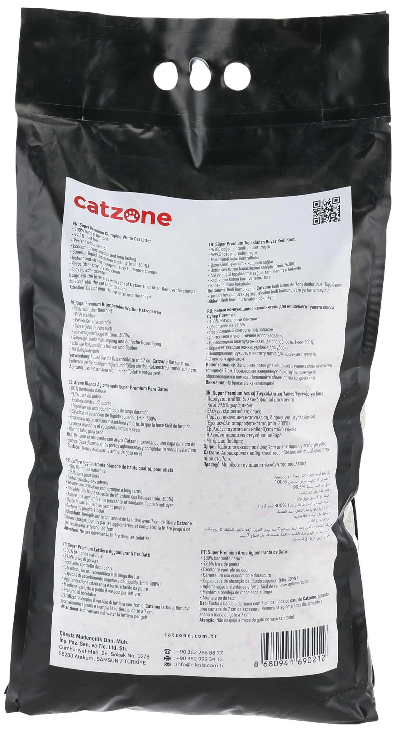 رملة قطط برائحة بودرة الأطفال من كات زون - 10 كيلوجرام