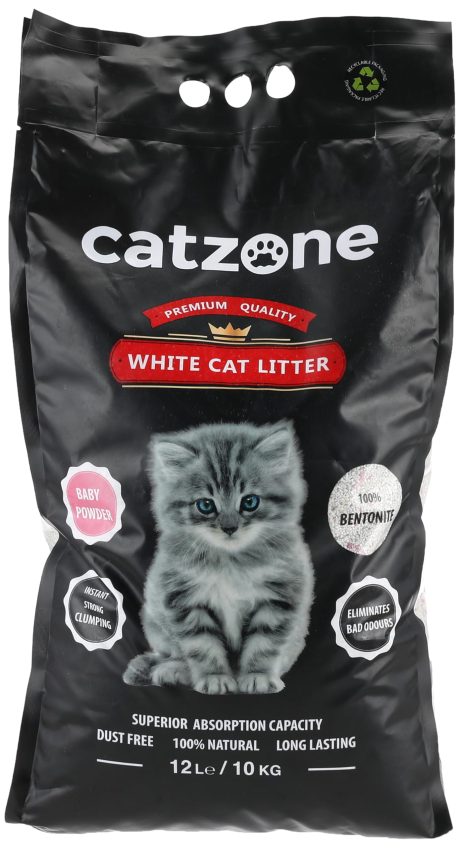 رملة قطط برائحة بودرة الأطفال من كات زون - 10 كيلوجرام