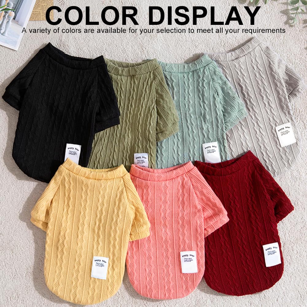 سترة لطيفة للكلاب الصغيرة للخريف والشتاء، ملابس للكلاب والقطط متعددة الالوان، سترة محبوكة دافئة من قطعة واحدة، مقاس XL، احمر
