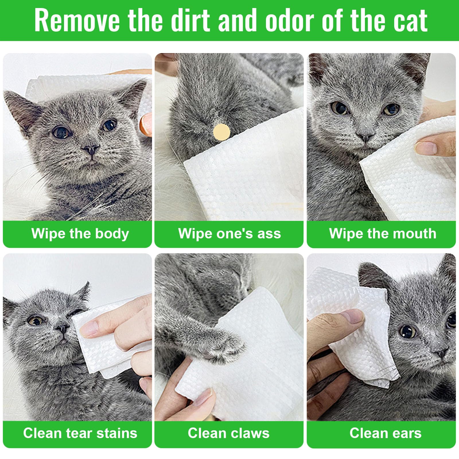 سكاي-تاتش مناديل مبللة للكلاب من 160 قطعة للعناية بالحيوانات الاليفة والقطط لكامل الجسم العين للاذن الكفوف والمؤخرة غير معطرة عبوة قطعتين