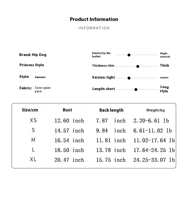 سويتر للكلاب الصغيرة مع كشكشة، سترة محبوكة للقطط، ملابس دافئة للجرو، ملابس الطقس البارد، مقاس S
