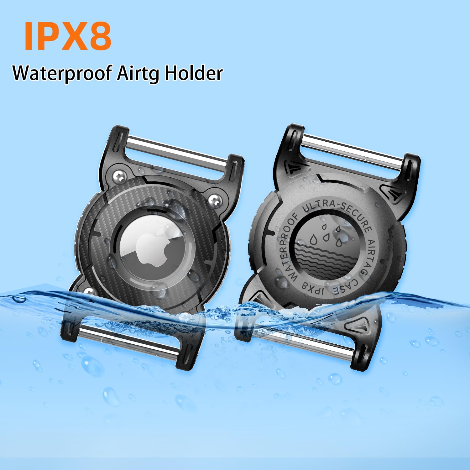 سيشي حامل ايرتاج مقاوم للماء - حافظة حماية كاملة صلبة من البولي يوريثين الحراري للمفاتيح، شنطة الظهر، الامتعة، القطط، جهاز تتبع نظام تحديد المواقع، ملحقات طوق الكلاب