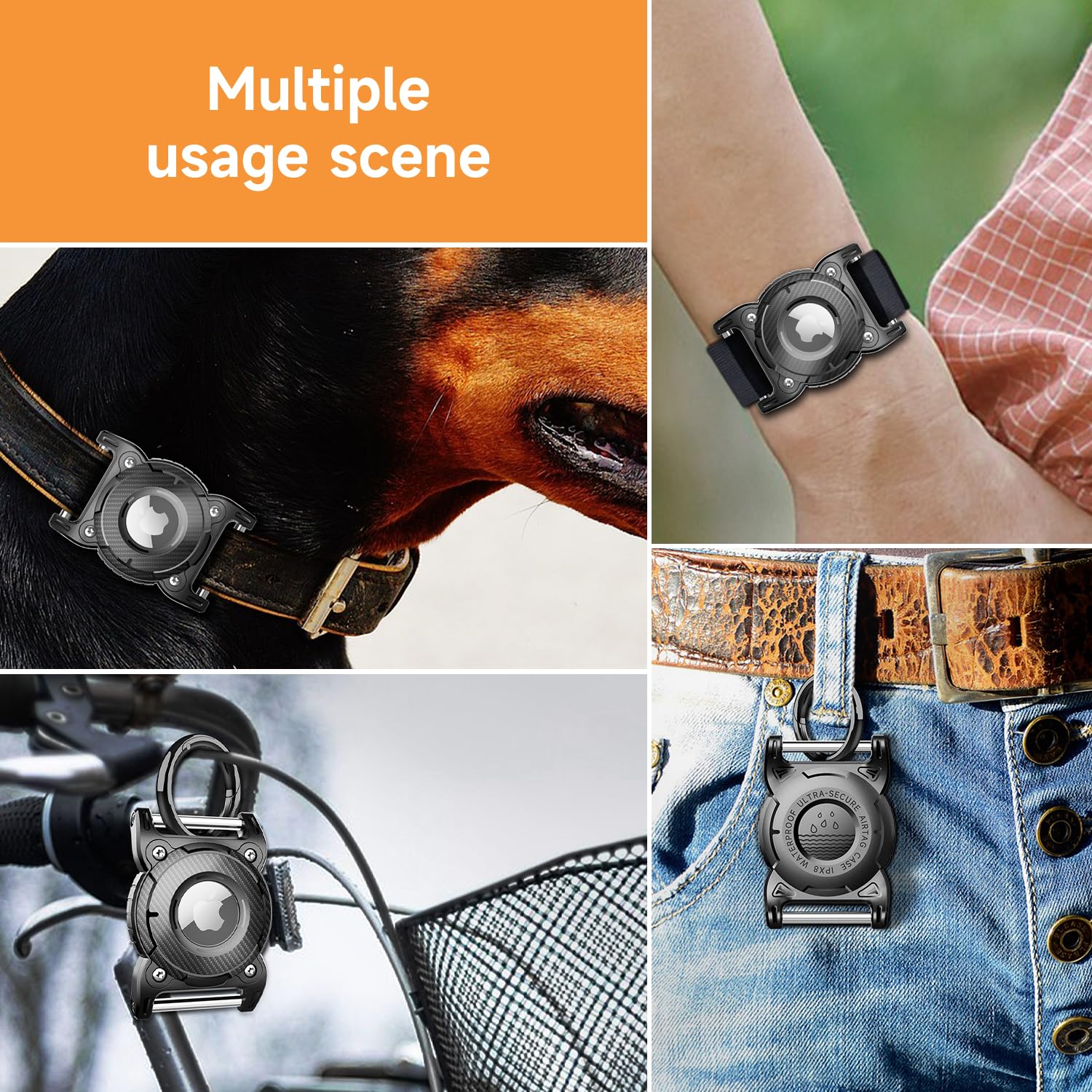 سيشي حامل ايرتاج مقاوم للماء - حافظة حماية كاملة صلبة من البولي يوريثين الحراري للمفاتيح، شنطة الظهر، الامتعة، القطط، جهاز تتبع نظام تحديد المواقع، ملحقات طوق الكلاب