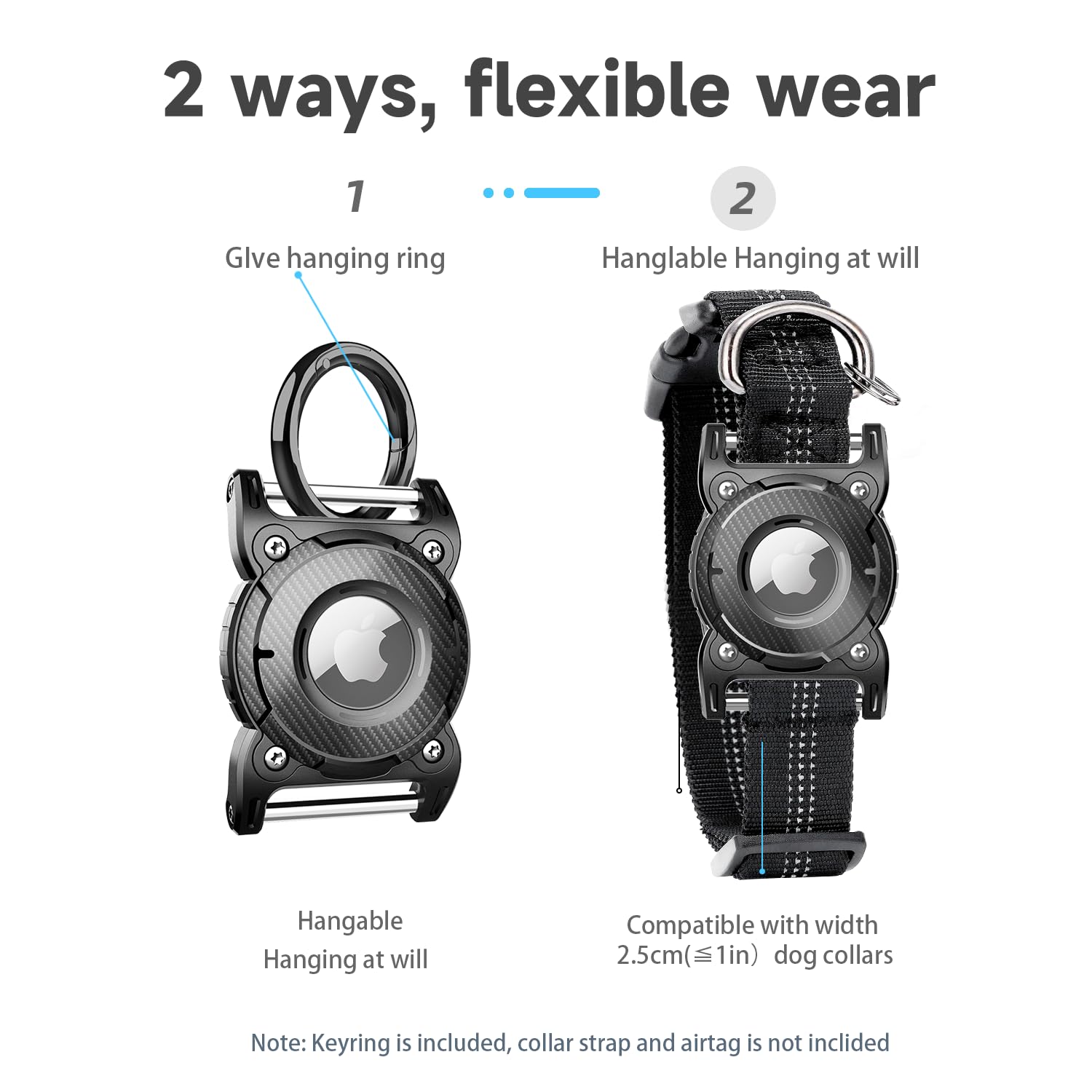 سيشي حامل ايرتاج مقاوم للماء - حافظة حماية كاملة صلبة من البولي يوريثين الحراري للمفاتيح، شنطة الظهر، الامتعة، القطط، جهاز تتبع نظام تحديد المواقع، ملحقات طوق الكلاب