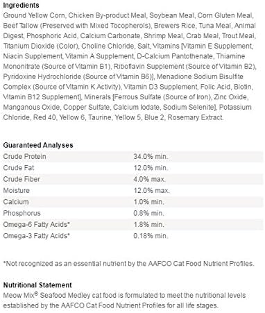 طعام قطط من مياو ميكس، 1.43 جم - 829274512329، كل مراحل الحياة، سمك