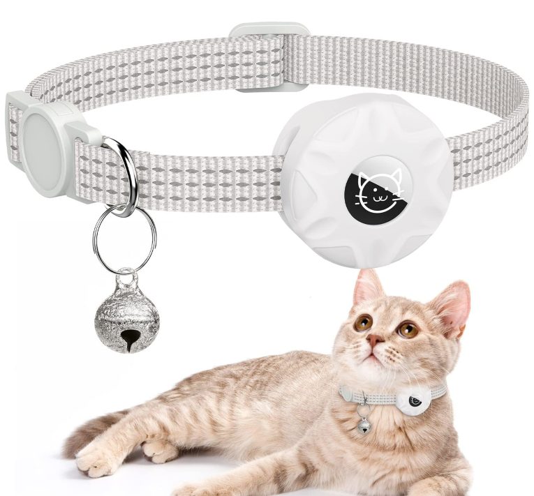طوق قطط متو إيرتاج مزود بخاصية الانعكاس وحامل إيرتاج مدمج مع جرس قابل للفك لسلامة القطط وخفيف الوزن مناسب للقطط الصغيرة والجراء من الجنسين من جينيريك