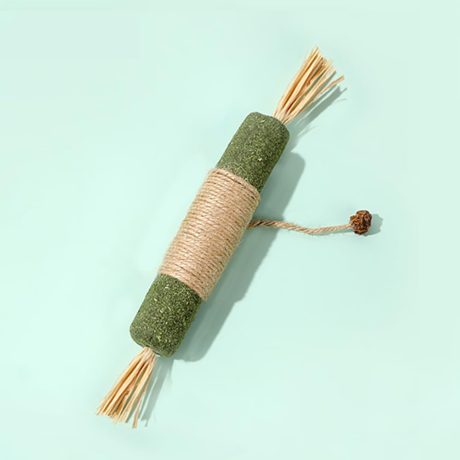 عصى مضغ للقطط للعب وتنظيف الأسنان، لعبة تفاعلية للحيوانات الأليفة، لعبة مضغ للقطط صالحة للأكل (مقاس متوسط M)