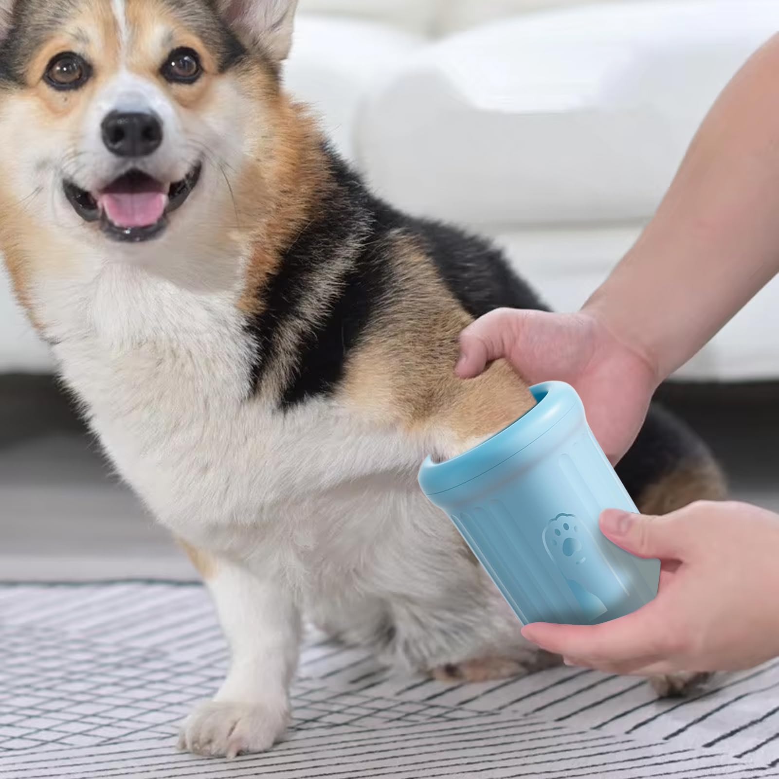 غسالة مخالب الكلاب، كوب تنظيف القدم الموحلة للحيوانات الاليفة - منظف مخالب الحيوانات الاليفة الصغيرة والمتوسطة والقطط الصغيرة والجراء والاستحمام والرحلات البرية والسفر والتخييم