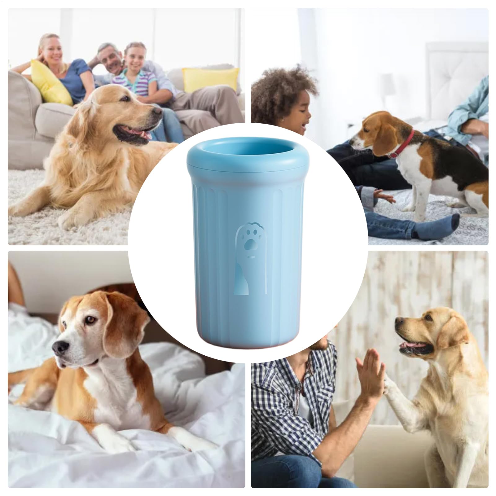 غسالة مخالب الكلاب، كوب تنظيف القدم الموحلة للحيوانات الاليفة - منظف مخالب الحيوانات الاليفة الصغيرة والمتوسطة والقطط الصغيرة والجراء والاستحمام والرحلات البرية والسفر والتخييم