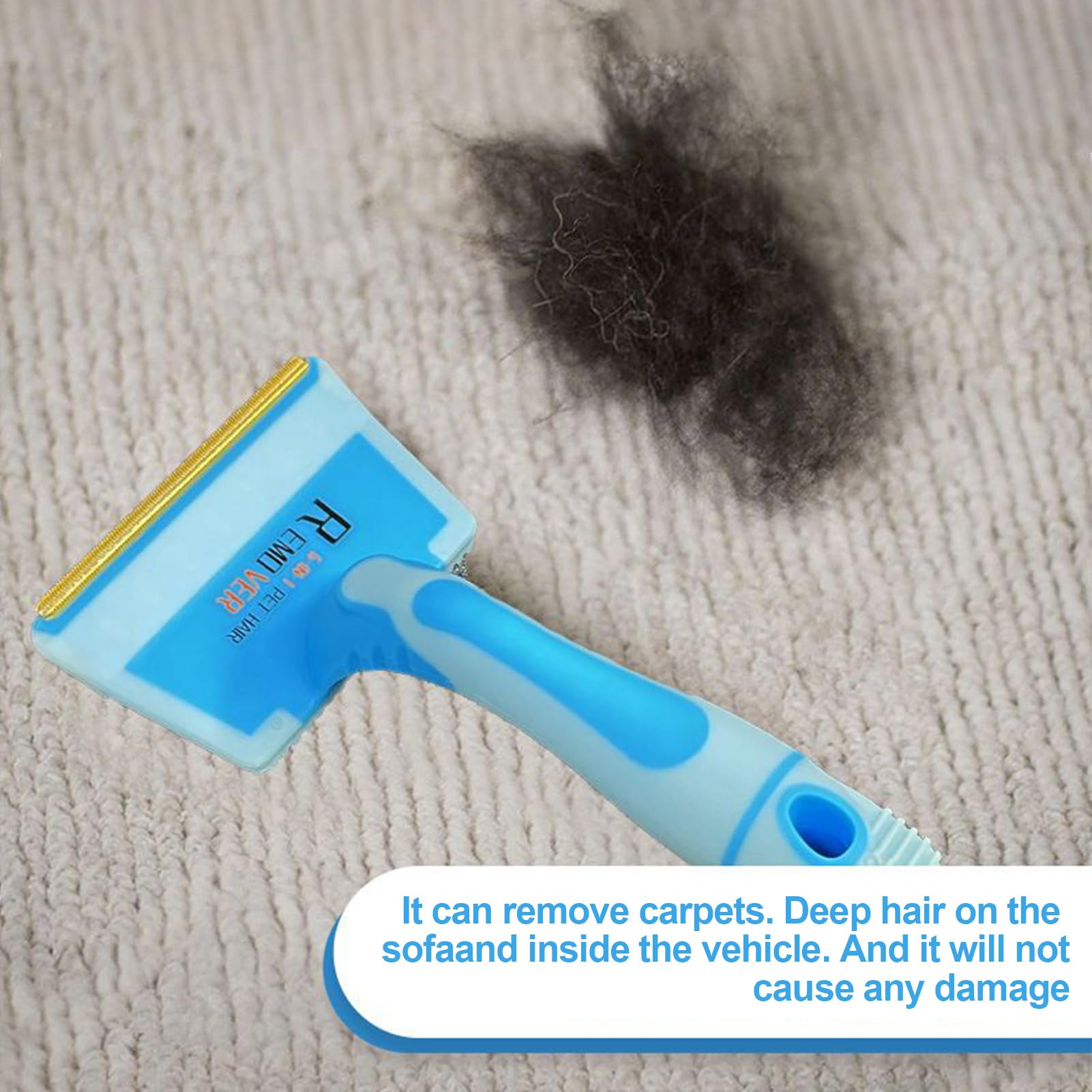 فرشاة ازالة شعر الحيوانات الاليفة متعددة الوظائف، فرشاة مكشطة لتنظيف سجاد القطط والكلاب والاثاث والفراش والاريكة والملابس ومقاعد السيارة