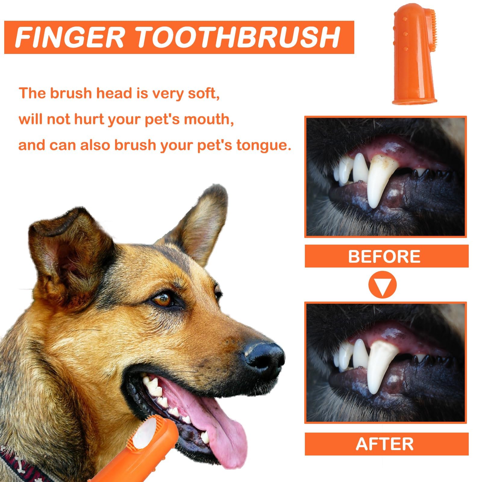 فرشاة اسنان ومعجون اسنان للكلاب، فرشاة اسنان للكلاب، فرشاة اسنان للقطط والكلاب، فرشاة اسنان ومعجون اسنان، منظف اسنان اصابع الجراء ينعش التنفس بمقبض طويل، فرشاة اسنان لازالة البلاك بنكهة اللحم البقري