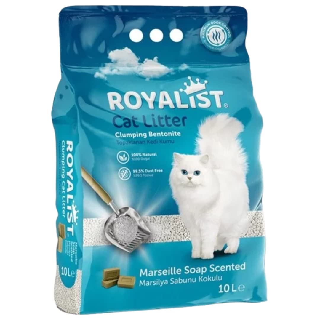 فضلات القطط برائحة صابون مرسيليا من روياليست، سعة 10 لتر