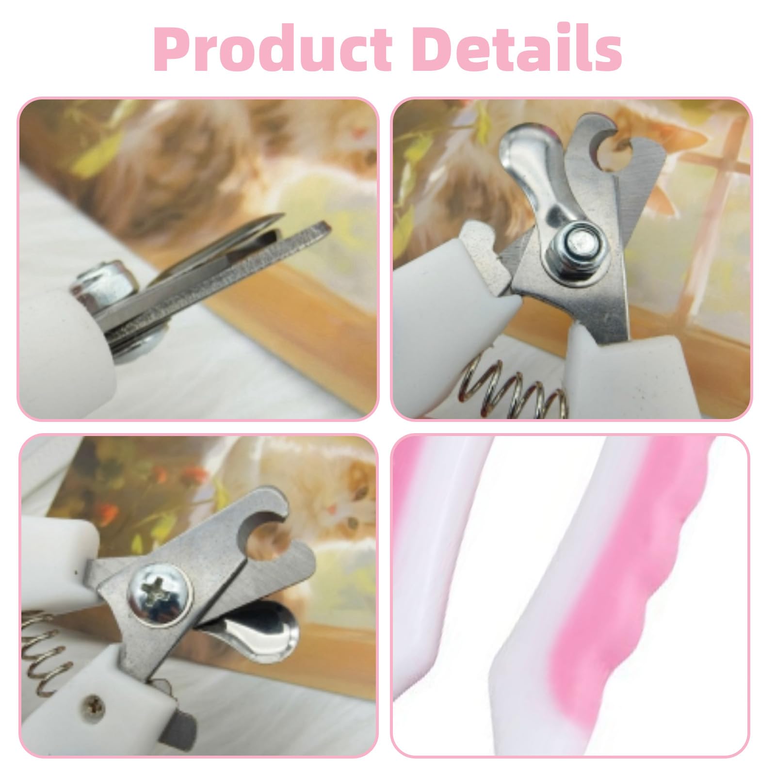 قصافة اظافر الحيوانات الاليفة من الستانلس ستيل للحيوانات الصغيرة - اداة تشذيب دقيقة للكلاب والقطط والارانب والخنازير الغينية والطيور