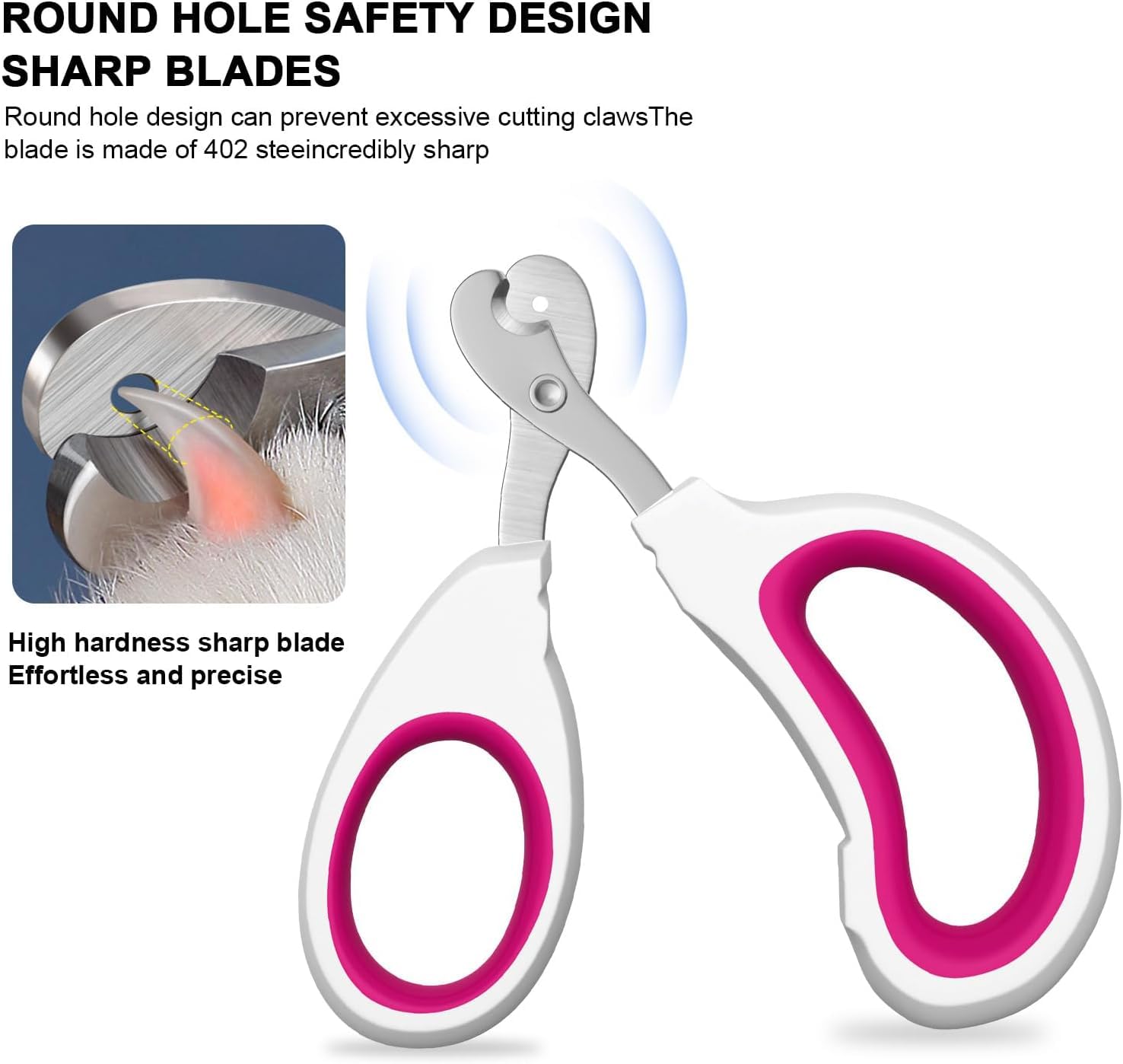 قصافة اظافر القطط مناسبة للحيوانات الصغيرة مثل القطط والطيور والهامستر والارانب والقنافذ والقوارض والشنشيلة والخنازير الغينية وغيرها (ازرق-ابيض)