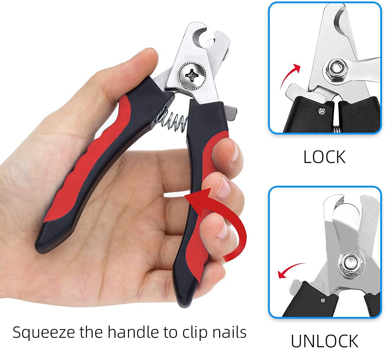 قصافة اظافر كلاب من مومو بير لتقليم اظافر الحيوانات الاليفة مع واقي حماية لتجنب قص اظافر القدم للكلاب والقطط الصغيرة والمتوسطة والكبيرة الحجم