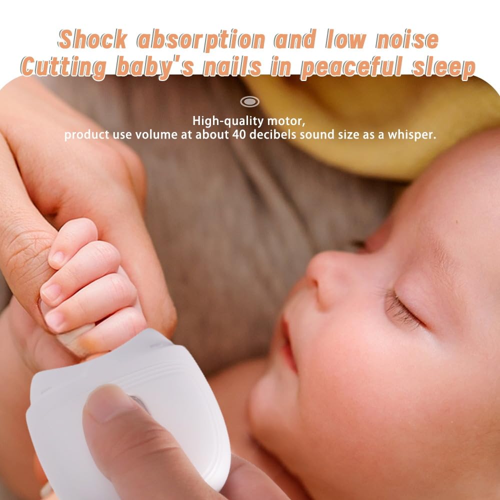 قصافة اظافر كهربائية للاطفال 2 في 1 من كيكوسبرك، ماكينة تشذيب اظافر امنة اوتوماتيكية مع تخزين قصاصات الاظافر للاطفال وكبار السن والكبار، اداة قص اظافر هادئة مع ضوء LED، بطارية طويلة قابلة لاعادة الشحن