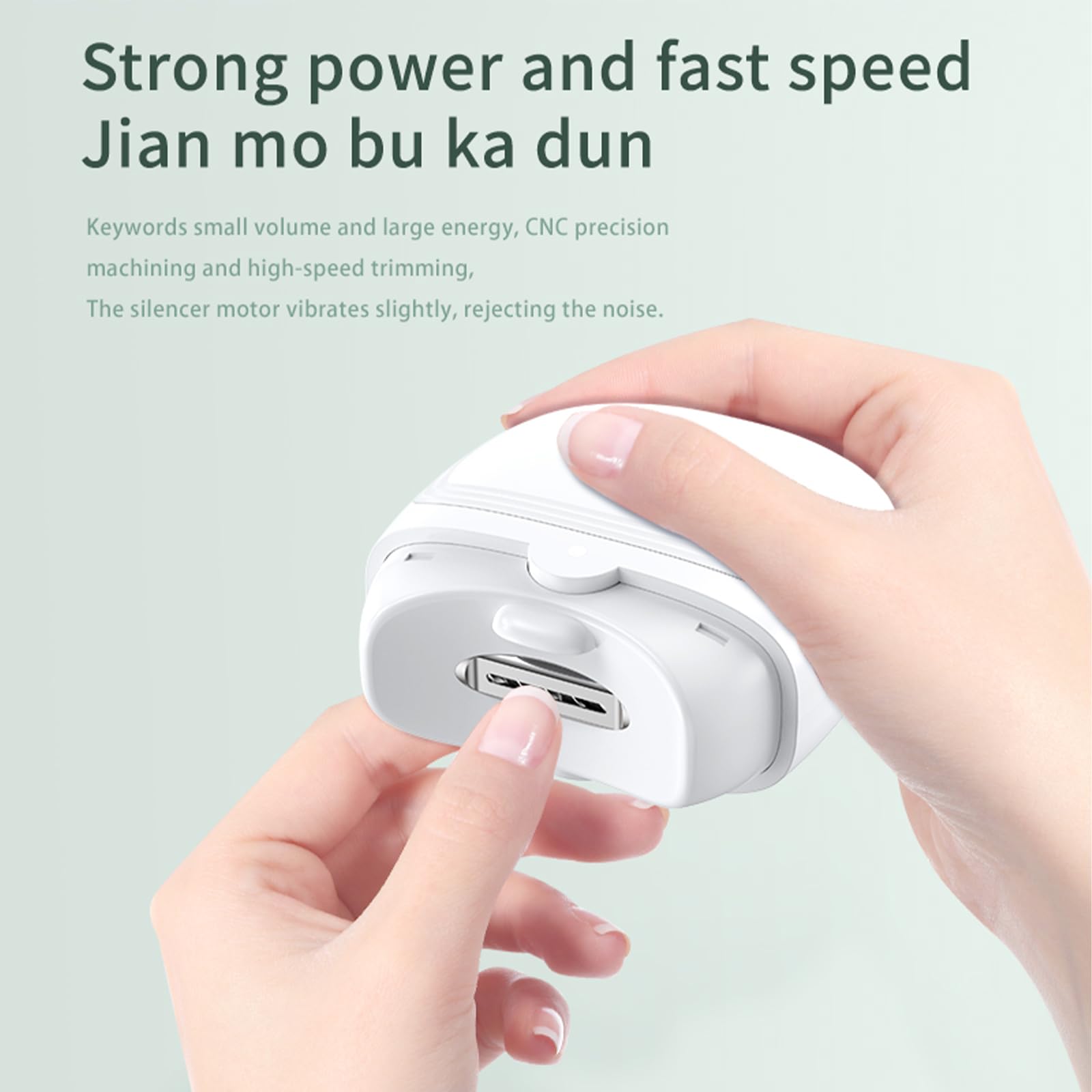 قصافة اظافر كهربائية للاطفال 2 في 1 من كيكوسبرك، ماكينة تشذيب اظافر امنة اوتوماتيكية مع تخزين قصاصات الاظافر للاطفال وكبار السن والكبار، اداة قص اظافر هادئة مع ضوء LED، بطارية طويلة قابلة لاعادة الشحن