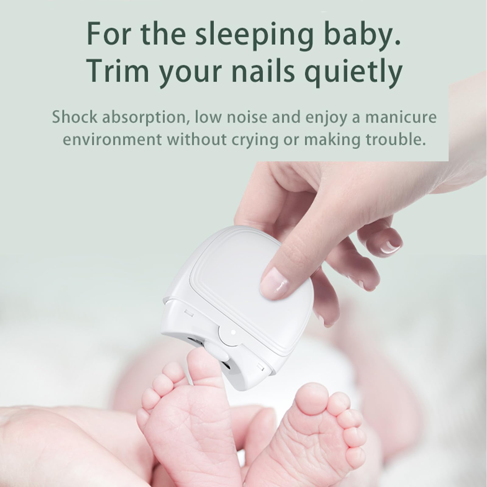 قصافة اظافر كهربائية للاطفال 2 في 1 من كيكوسبرك، ماكينة تشذيب اظافر امنة اوتوماتيكية مع تخزين قصاصات الاظافر للاطفال وكبار السن والكبار، اداة قص اظافر هادئة مع ضوء LED، بطارية طويلة قابلة لاعادة الشحن