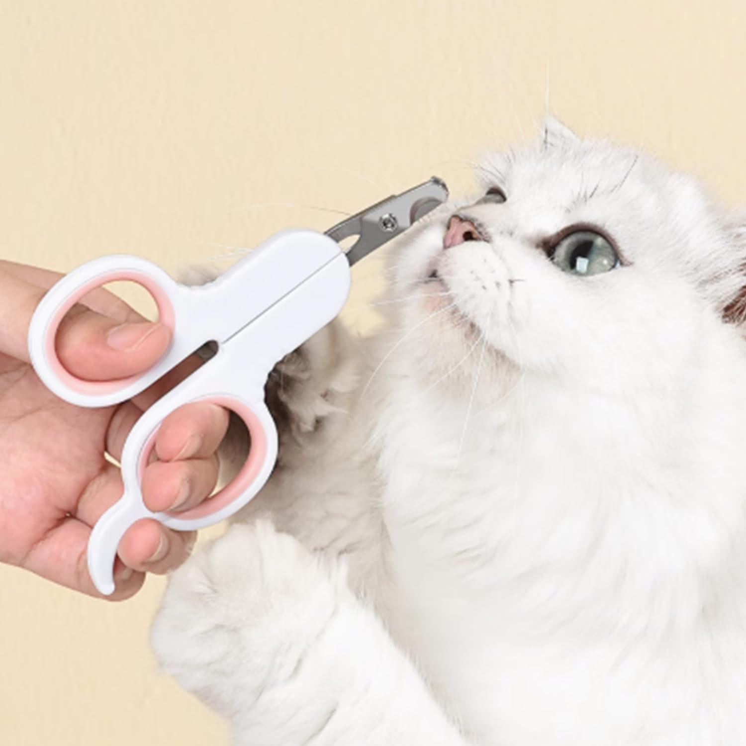 قصافة اظافر للقطط الصغيرة بلون بينك | مقص مخالب للحيوانات الاليفة للخنازير الغينية والطيور والجراء والقطط الصغيرة واليربوع والهامستر والارانب