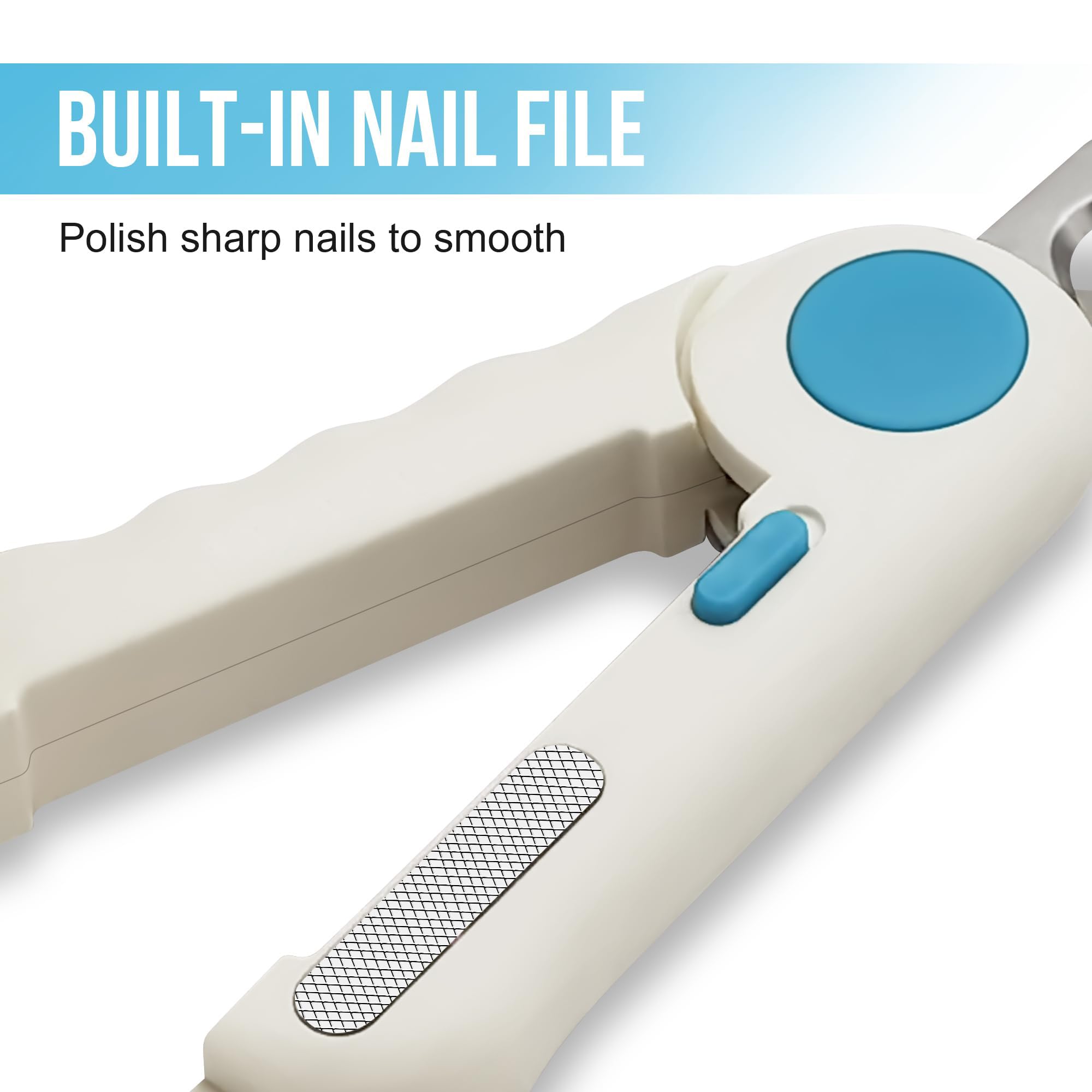 قصافة اظافر للقطط والكلاب باضاءة LED تضيء اظافر القطط والكلاب او خط الدم، مناسبة للكلاب والقطط والارانب والطيور والحيوانات الاليفة الاخرى، شفرة حادة ومتينة، سهلة وامنة (بينك)