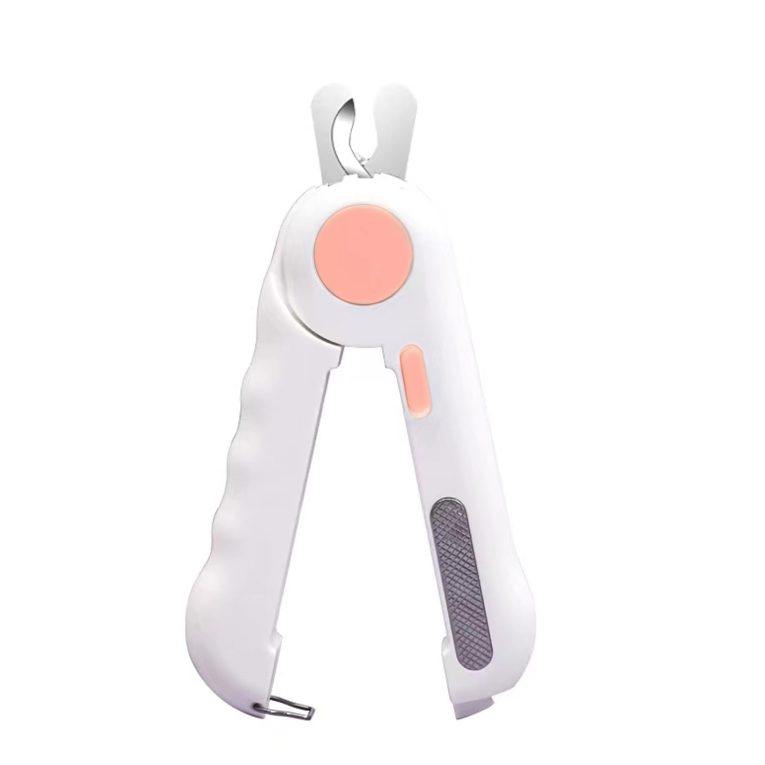 قصافة اظافر للقطط والكلاب باضاءة LED تضيء اظافر القطط والكلاب او خط الدم، مناسبة للكلاب والقطط والارانب والطيور والحيوانات الاليفة الاخرى، شفرة حادة ومتينة، سهلة وامنة (بينك)