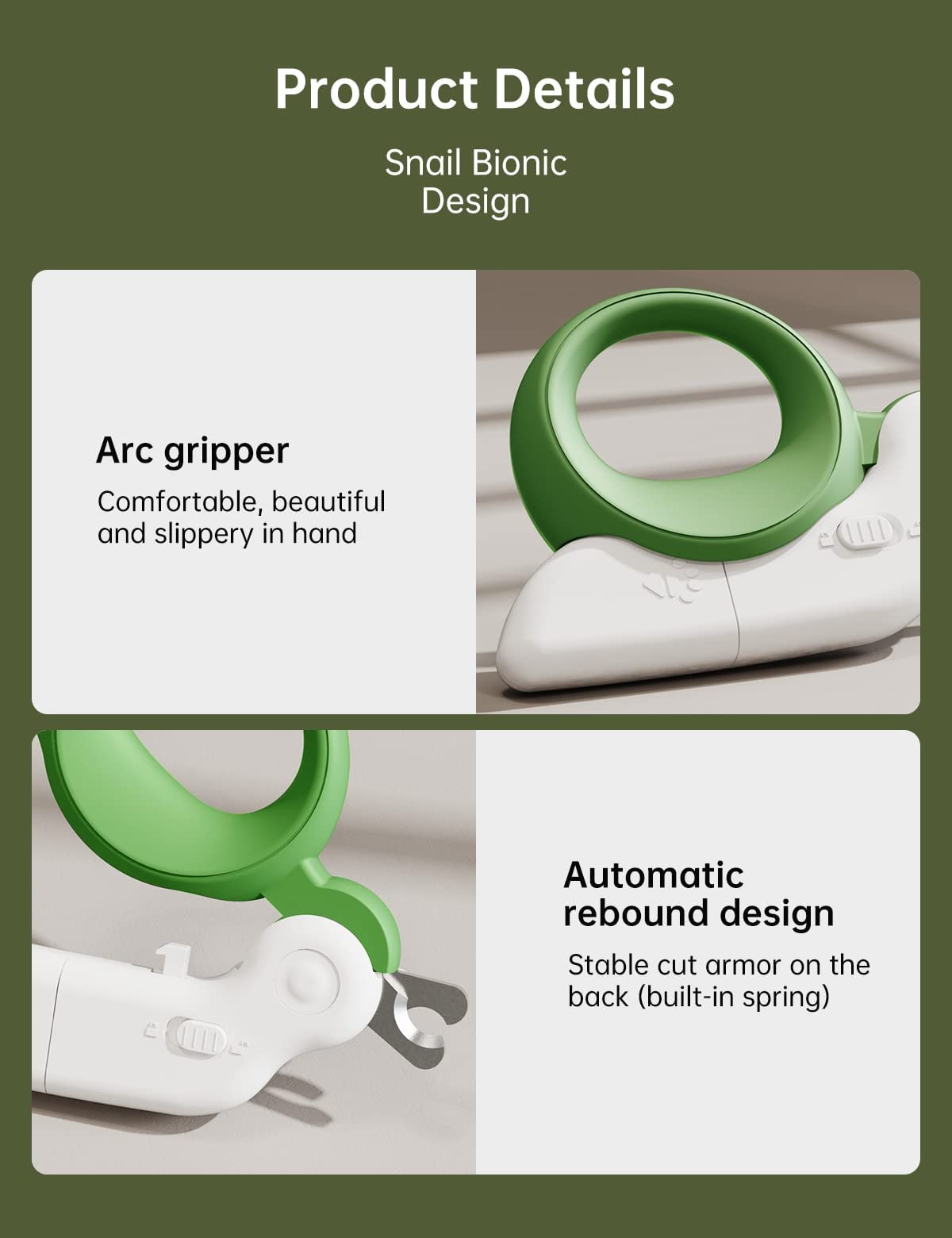 قصافة اظافر للكلاب والقطط والحيوانات الاليفة، قصافة اظافر للحيوانات الاليفة مع اضاءة LED فائقة السطوع بسرعتين لمنع القص الزائد مع مبرد اظافر مخفي، من اكسيفور