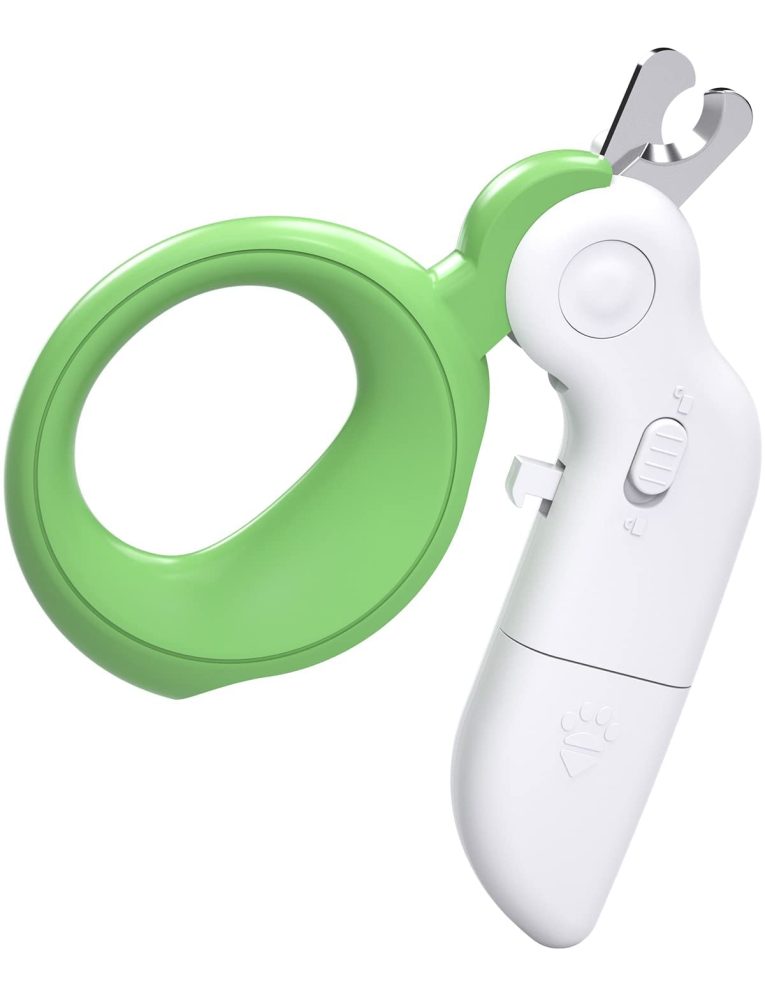 قصافة اظافر للكلاب والقطط والحيوانات الاليفة، قصافة اظافر للحيوانات الاليفة مع اضاءة LED فائقة السطوع بسرعتين لمنع القص الزائد مع مبرد اظافر مخفي، من اكسيفور