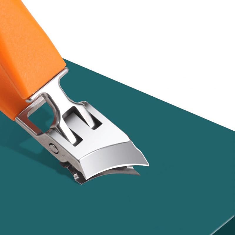 قصافة اظافر مضادة للرذاذ، مقص اظافر كبير سميك وصلب خاص، كماشة قطرية، مقص اظافر سميك، ادوات مانيكير منزلية (اصفر)