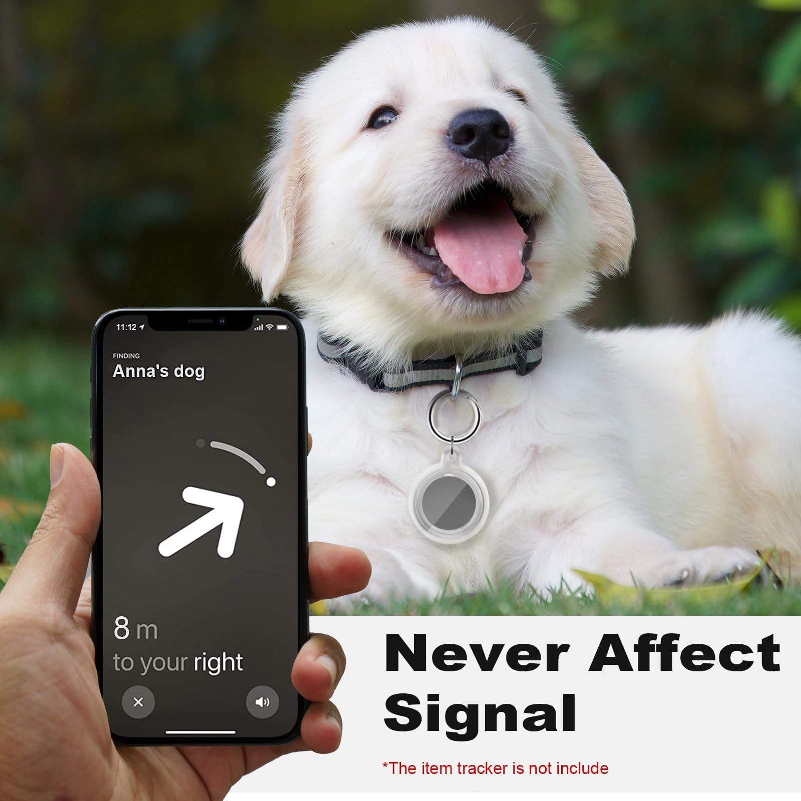 قطعتان من غطاء جهاز التتبع مقاوم للماء مع سلسلة مفاتيح متعقب، مقاوم للغبار والخدوش للكلاب والقطط والحقائب والمفاتيح والامتعة